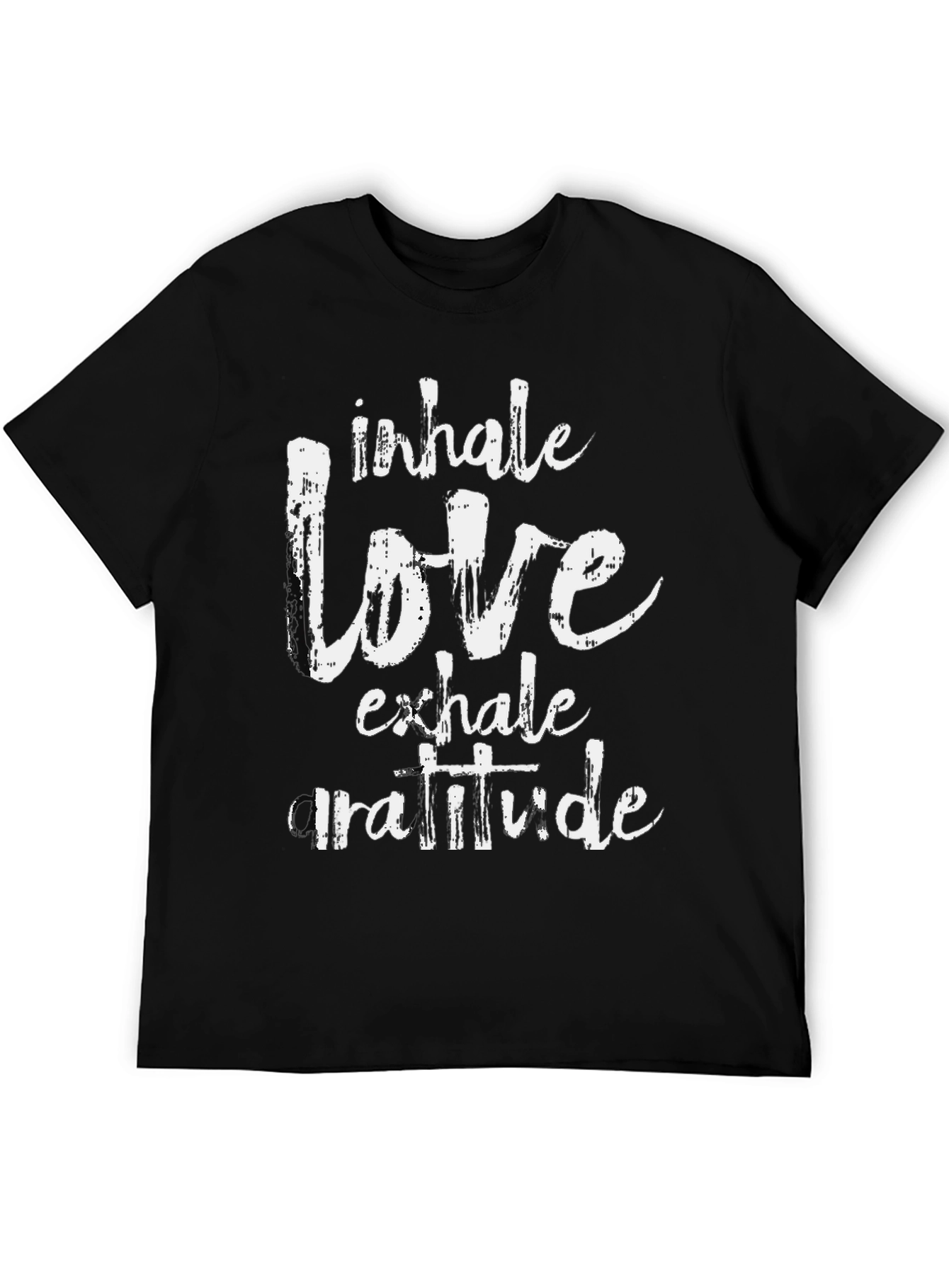 Black Inhale Love Exhale Gratitude Graphic Tee view 5