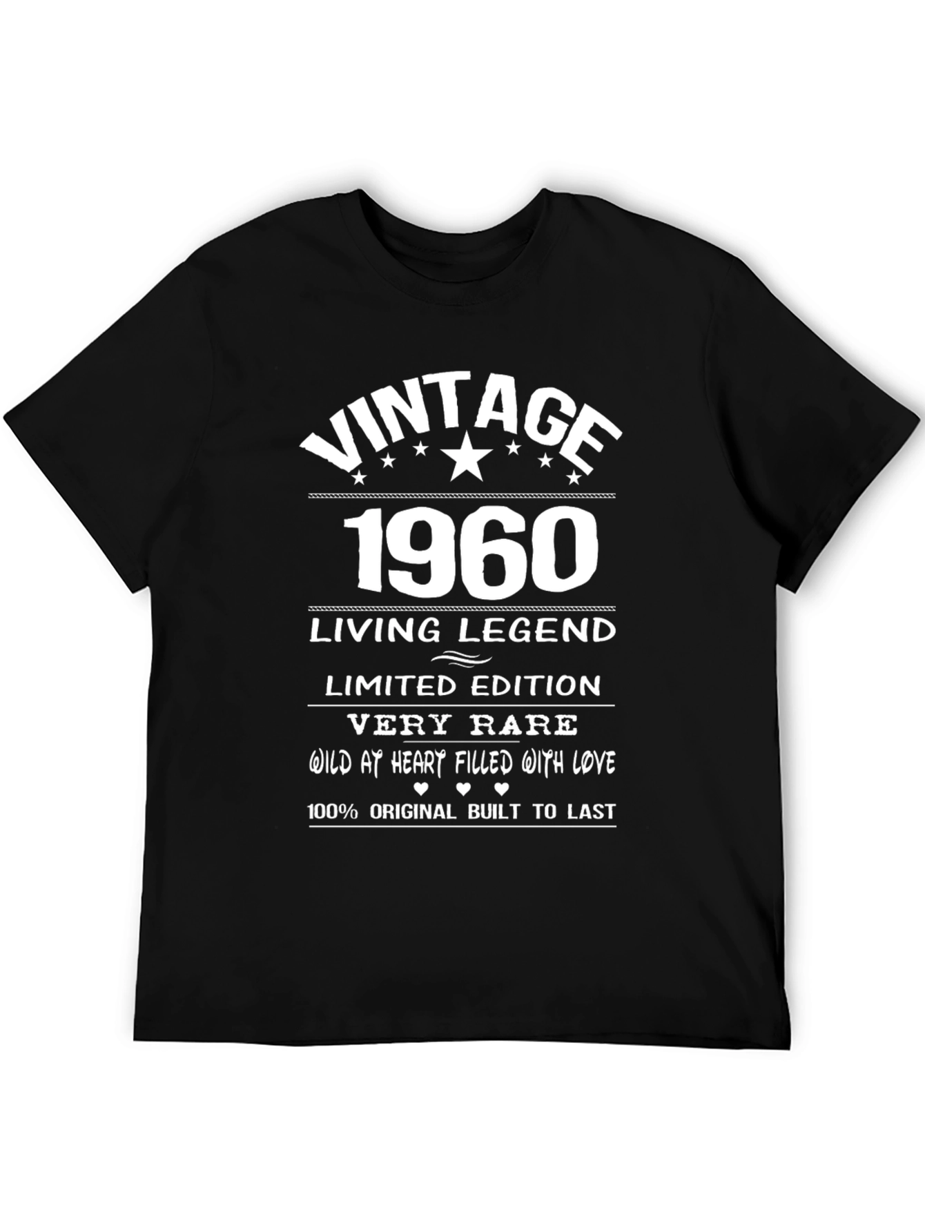 Black Vintage 1960 Living Legend Graphic T-Shirt view 5