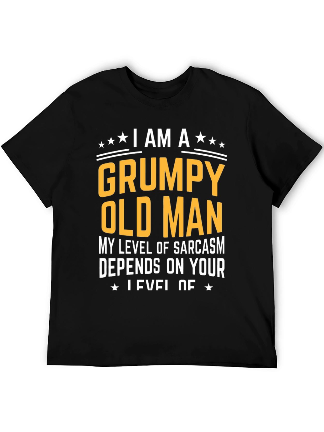 Black Grumpy Old Man Sarcasm T-Shirt - Funny Novelty Tee view 5