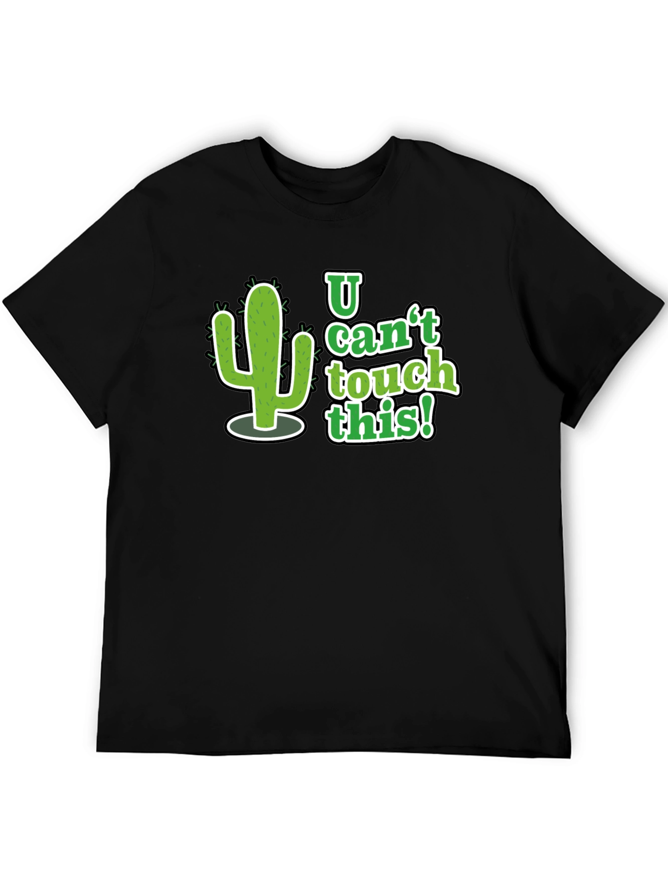 Black U Can't Touch This Cactus Graphic Tee - Black view 5