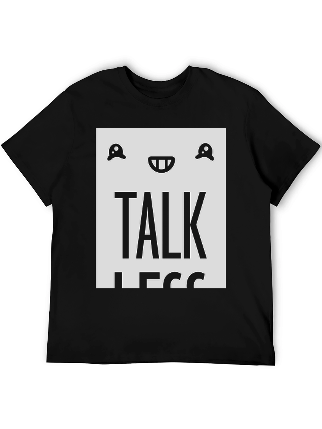 Black Talk Less T-Shirt - Funny Graphic Tee for Introverts view 5