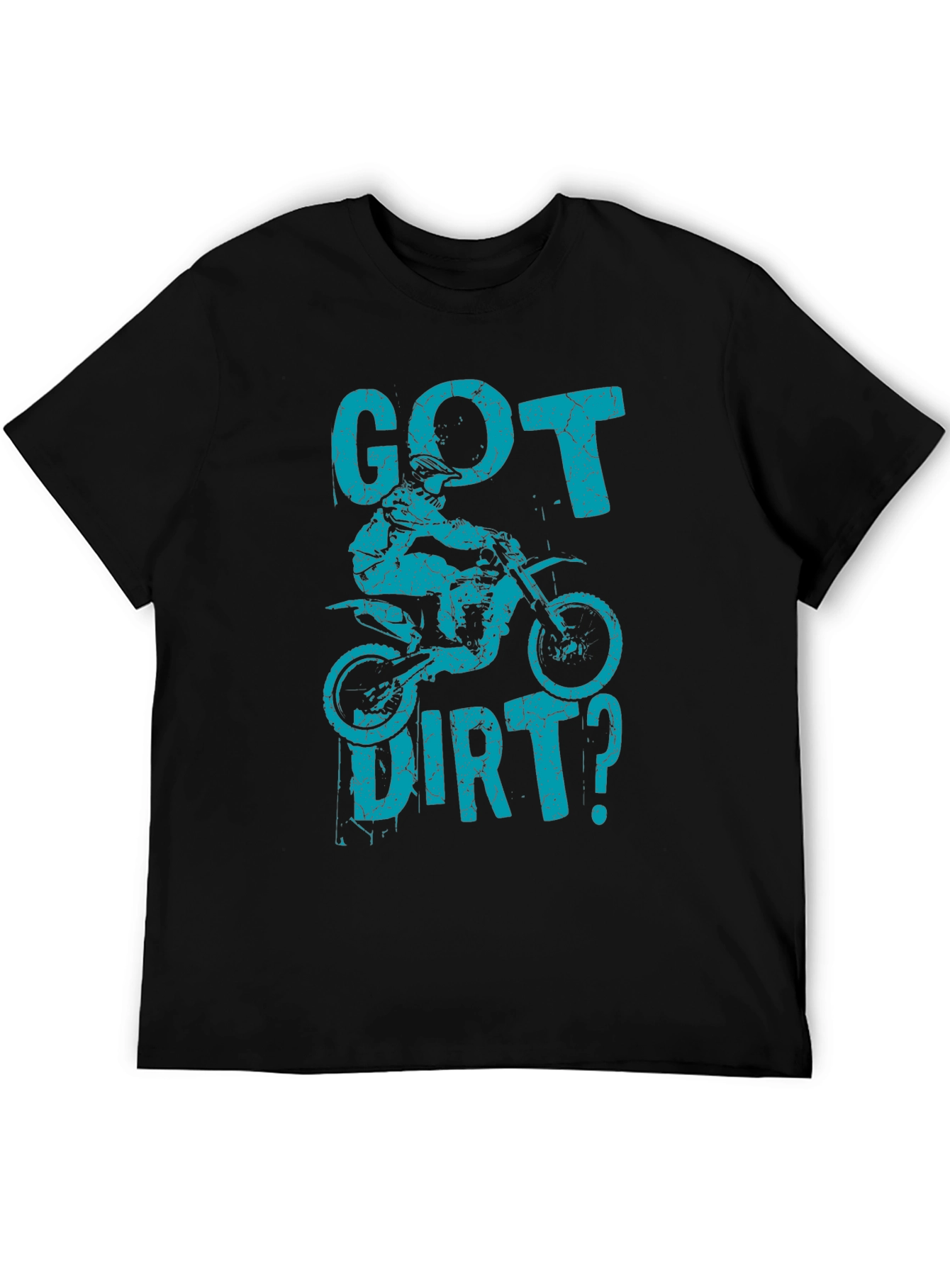 Black Got Dirt? Graphic T-Shirt - Motocross Design view 5