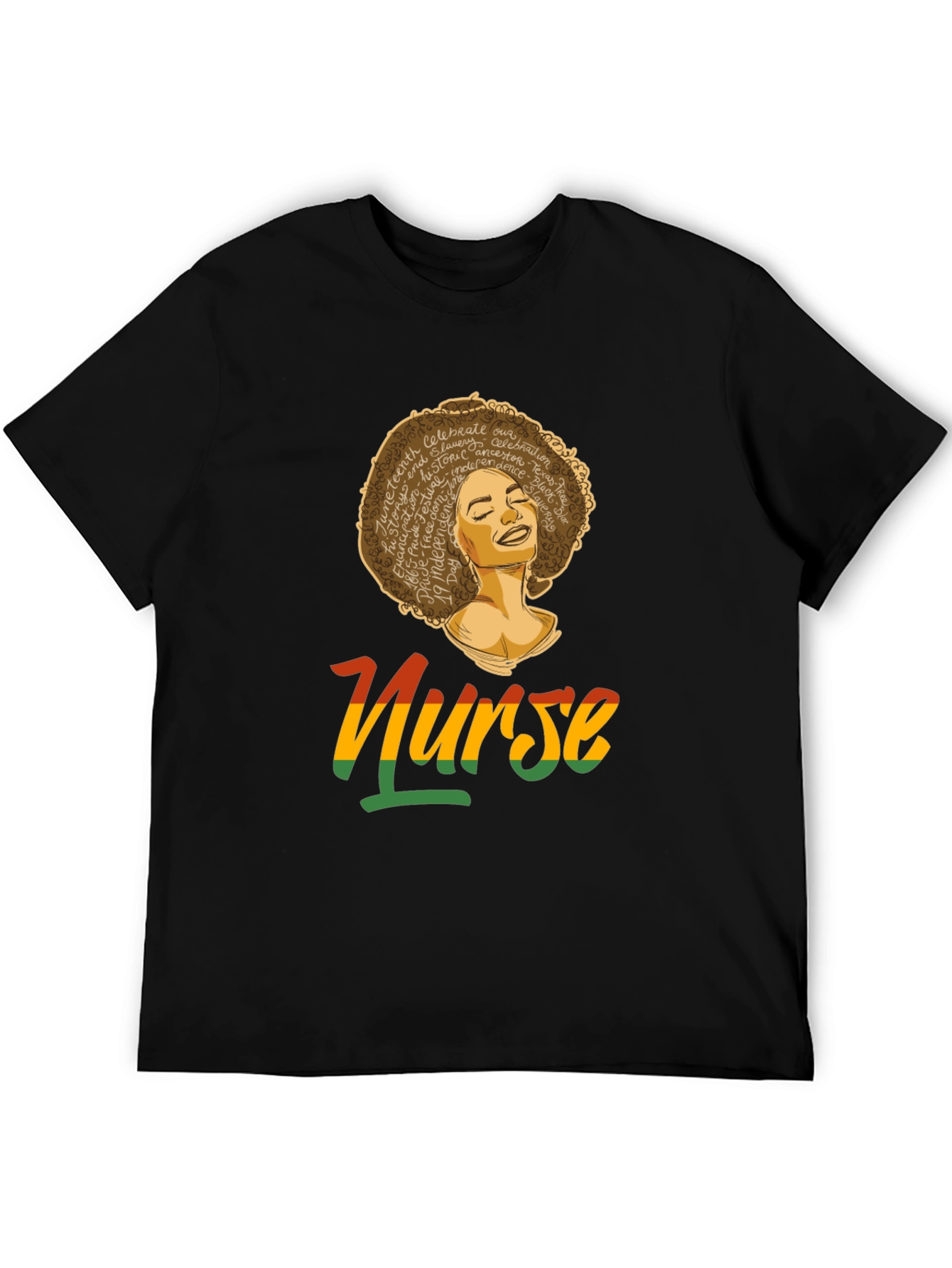 Black Juneteenth Nurse Black Pride T-Shirt view 5