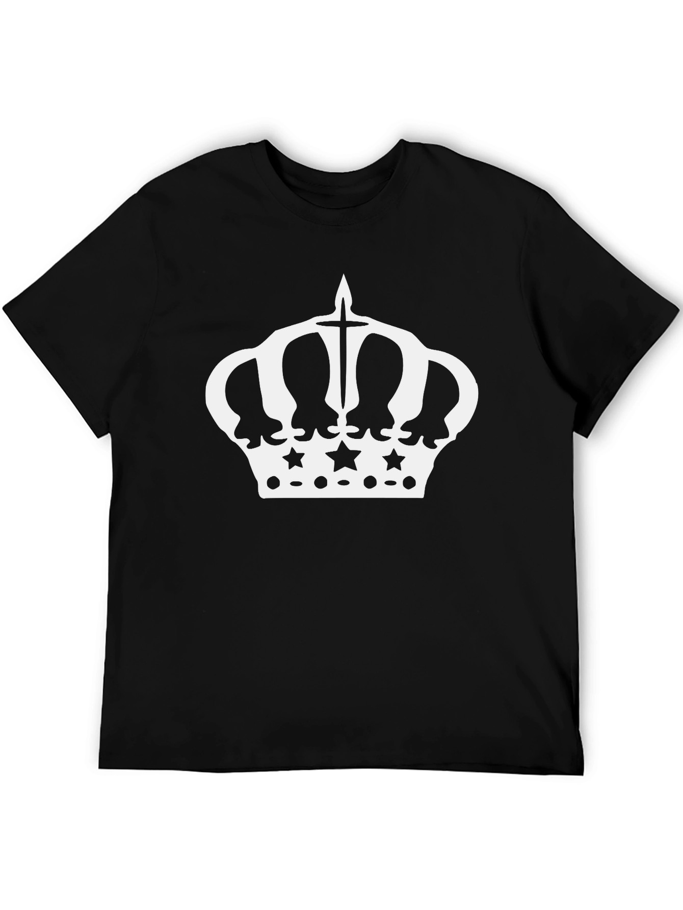 Black Crown Graphic Tee - Black Cotton Blend view 5