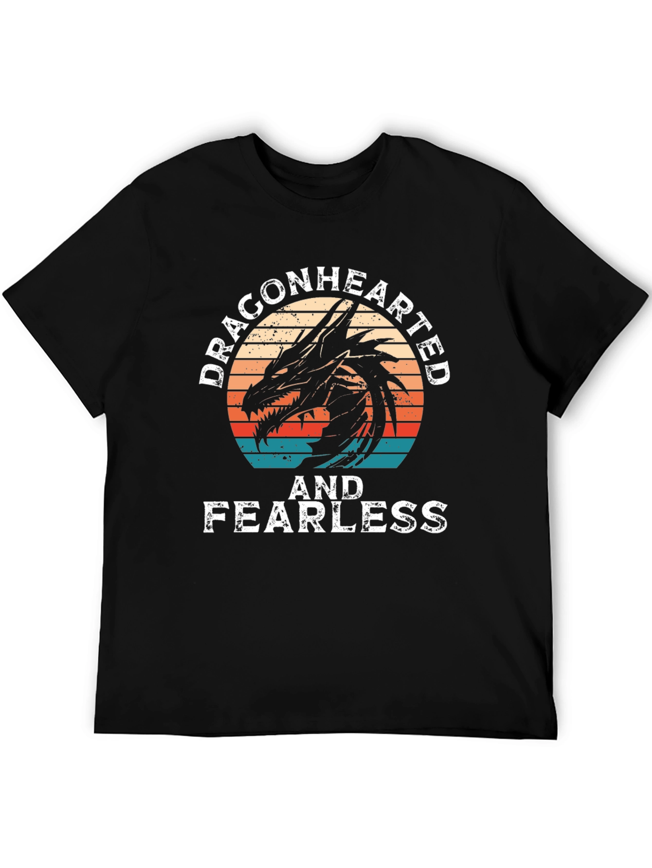 Black Dragonhearted & Fearless Graphic T-Shirt view 5