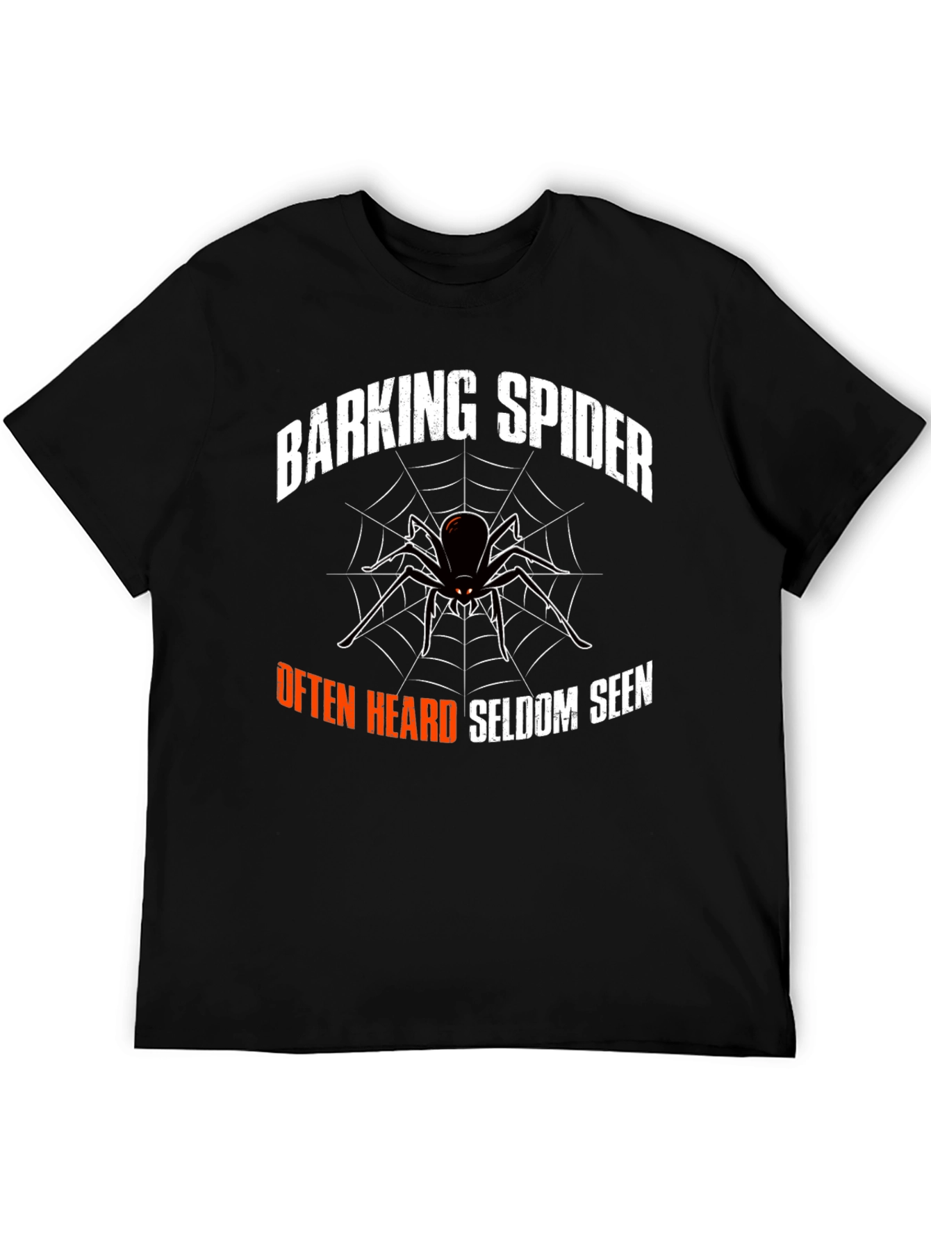 Black Barking Spider Graphic Tee - Funny Arachnid T-Shirt view 5