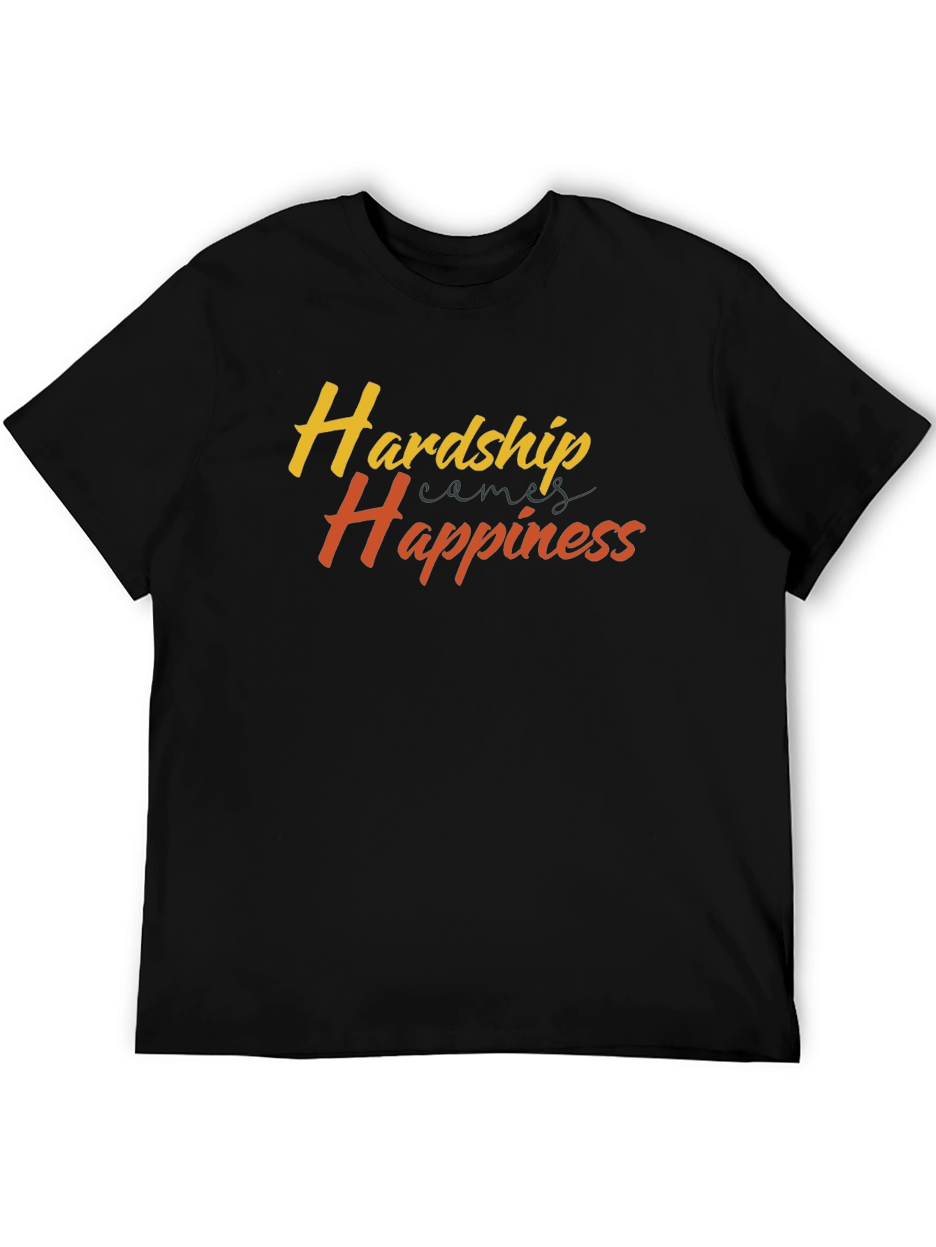 Black Hardship Happiness Graphic Tee - Comfort Fit view 5