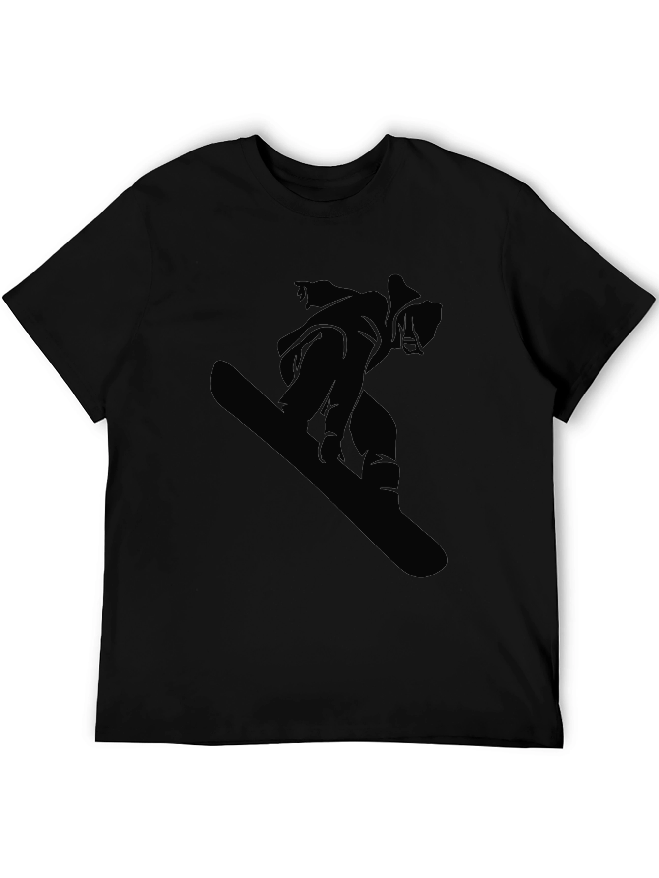 Snowboarder Graphic Tee - Black Cotton T-Shirt - 5