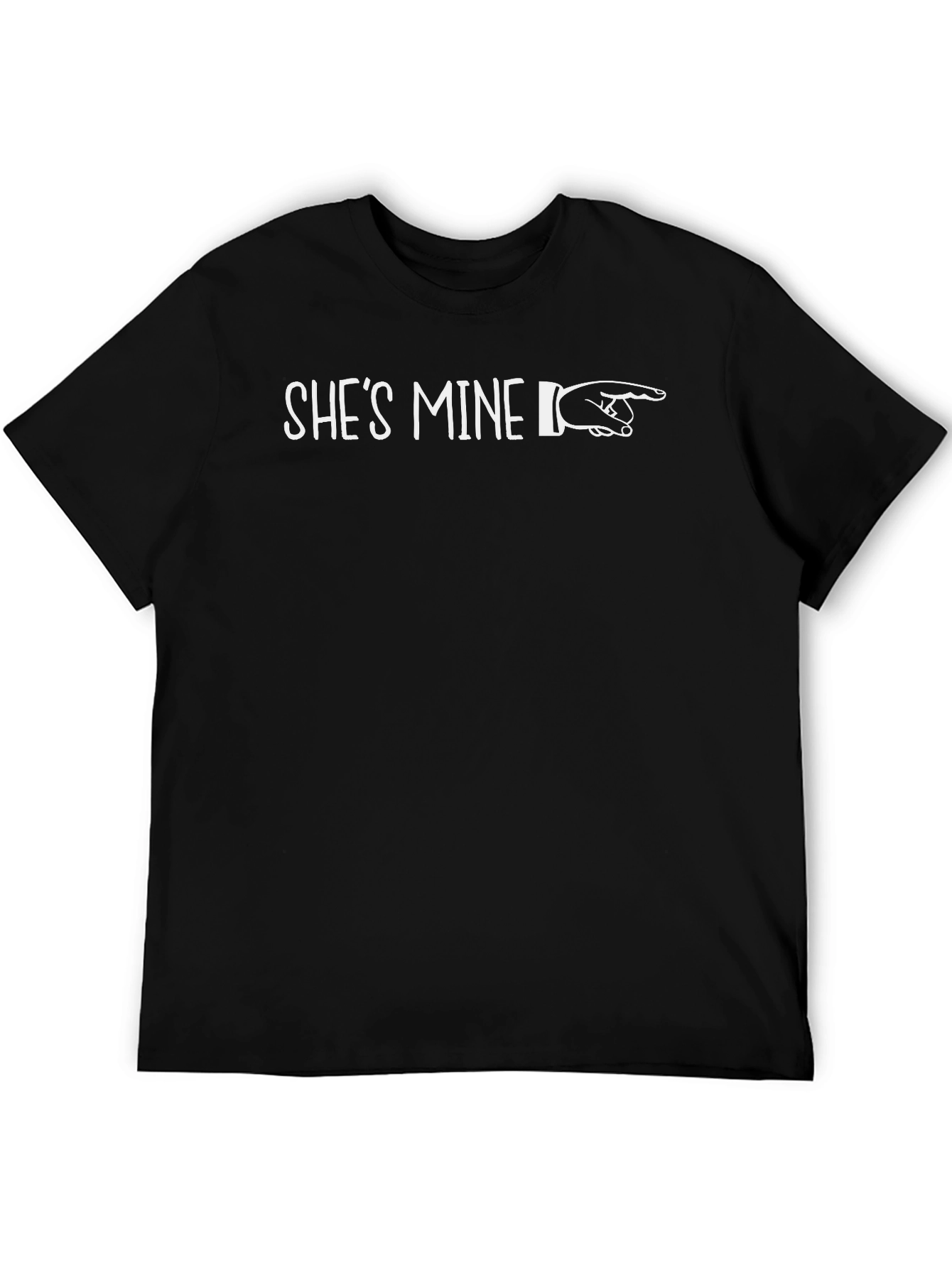 Black She's Mine T-Shirt Funny Novelty Graphic Tee view 5