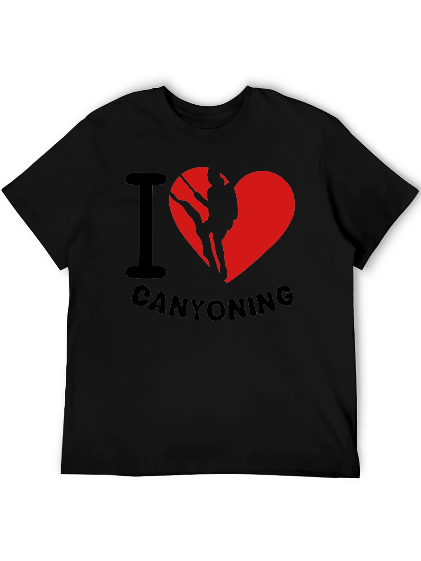 Black I Love Canyoning T-Shirt - Adventure Tee view 5