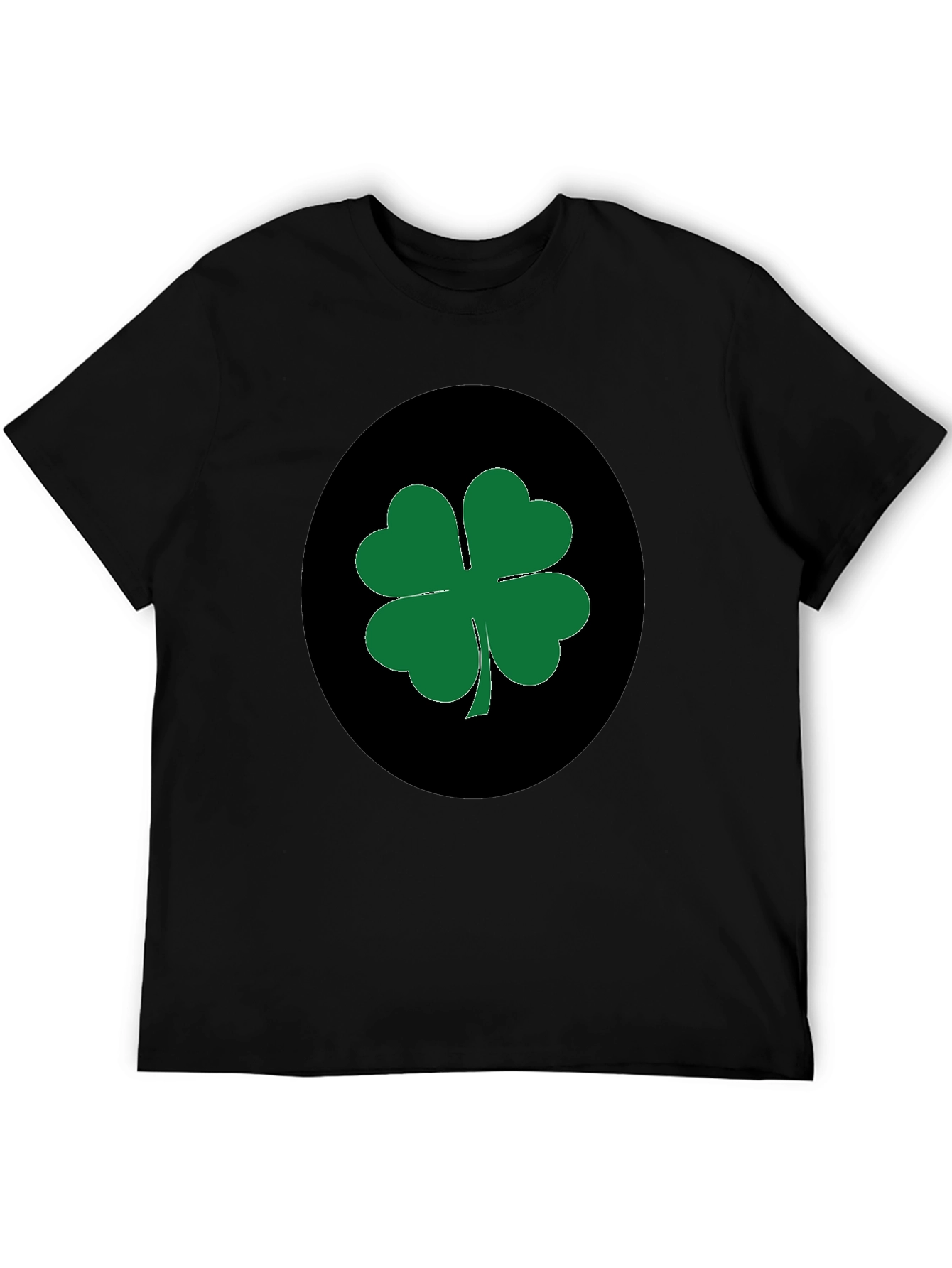 Black Lucky Clover Black T-Shirt view 5