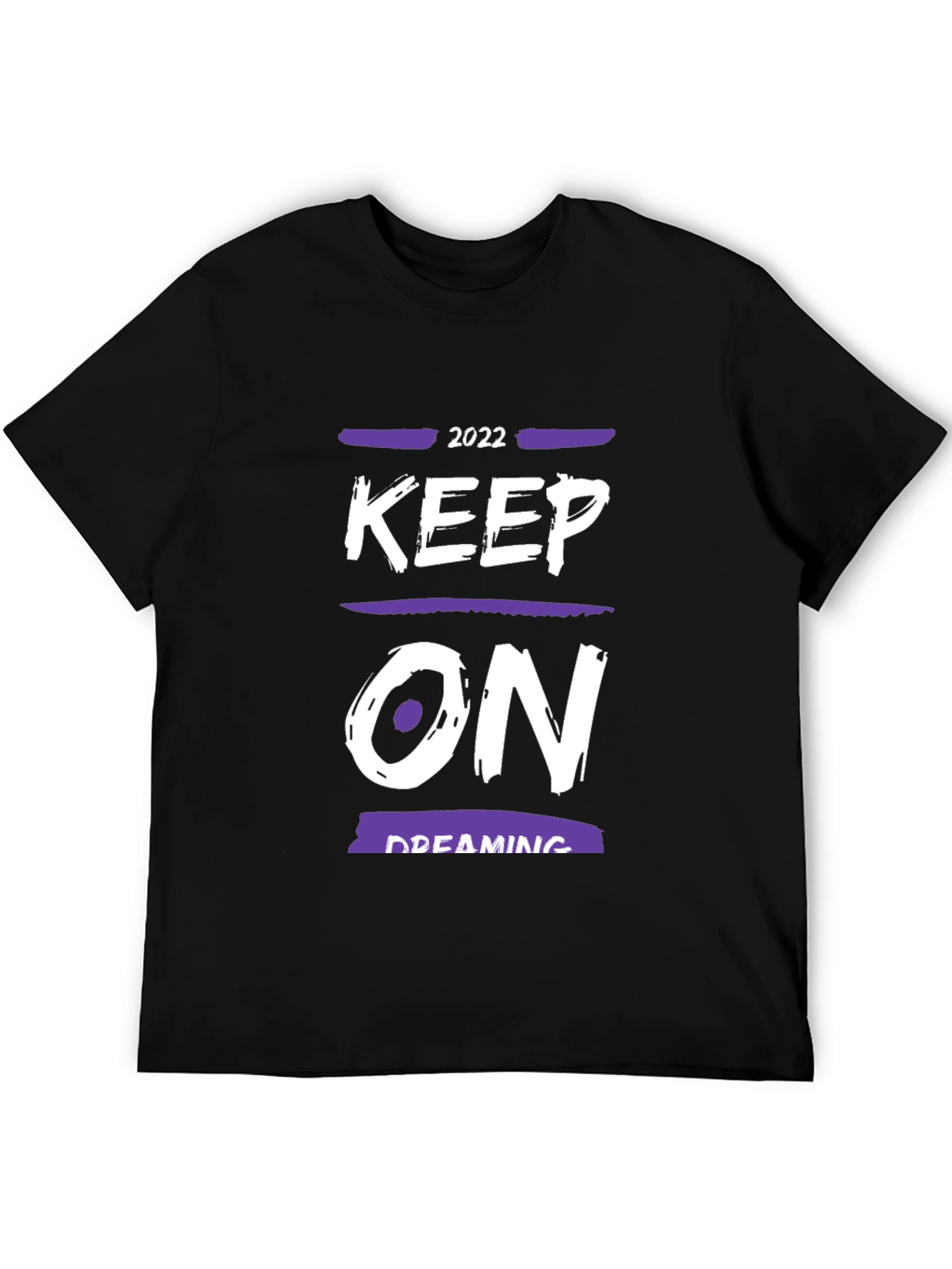 Black Keep On Dreaming Tee - 2022 Graphic Print Crew Neck T-Shirt view 5