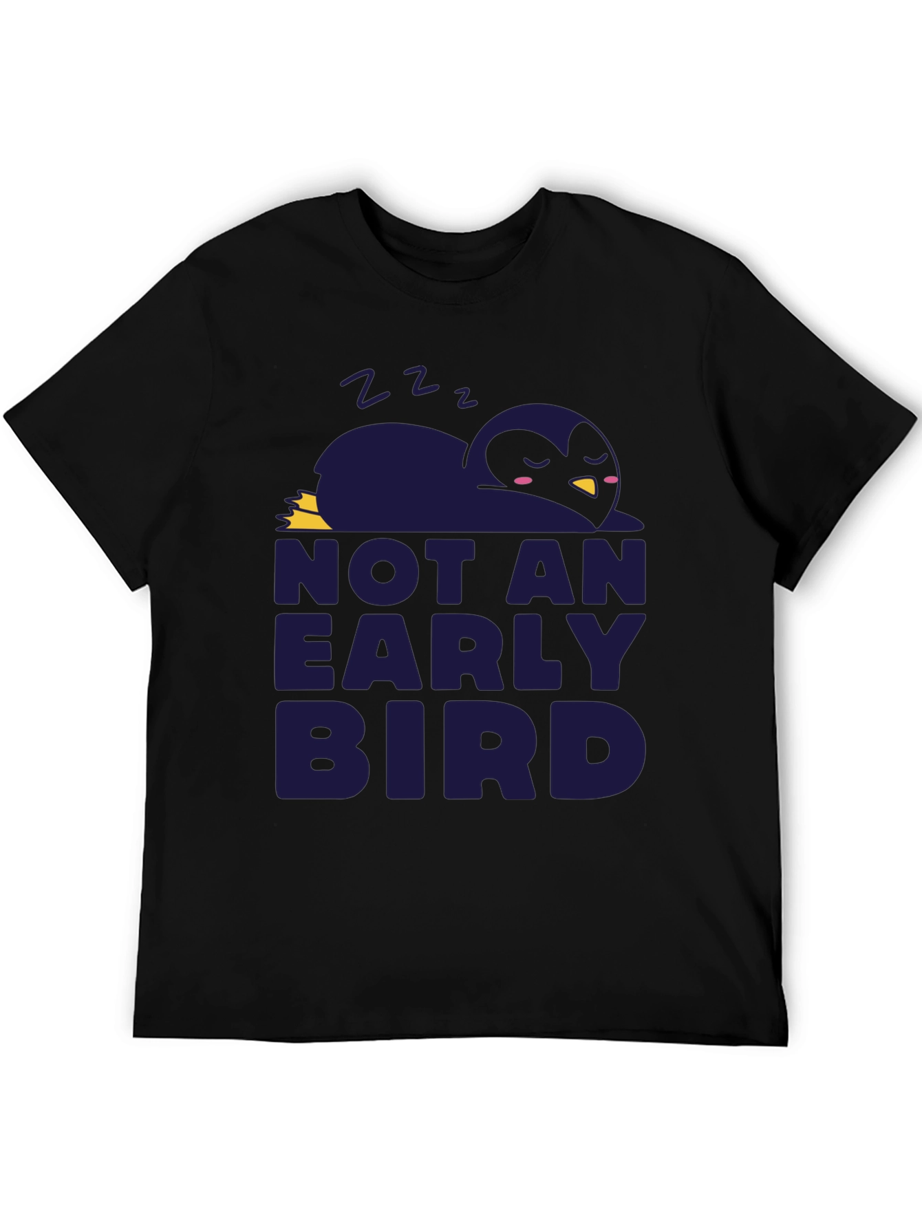 Black Not An Early Bird Graphic Tee - Soft Cotton Comfort view 5