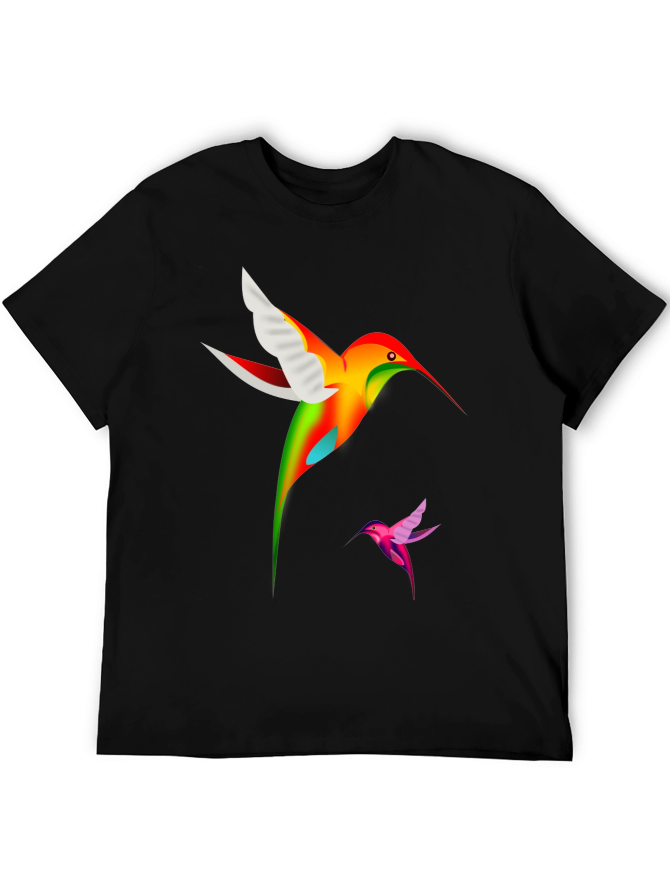 Black Hummingbird Graphic Tee - Bold Bird Design view 5