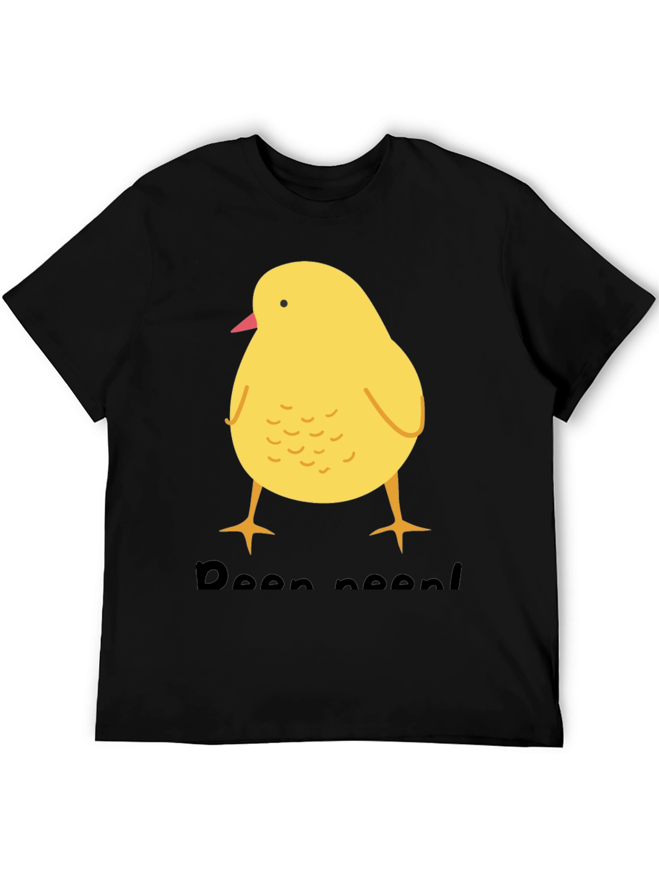 Black Cute Chick T-Shirt - Black Cotton Blend view 5