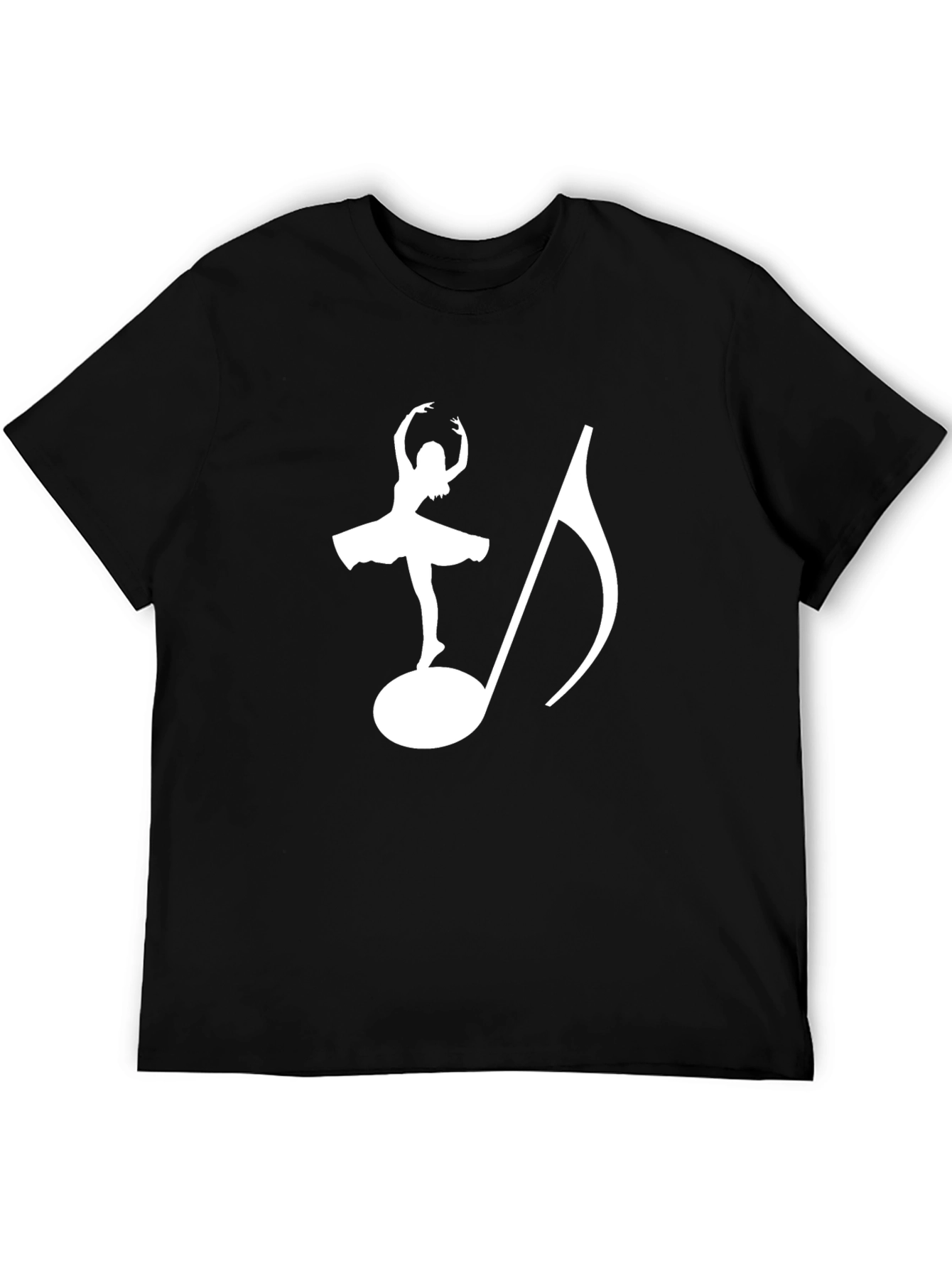 Black Ballerina & Music Note Graphic T-Shirt view 5