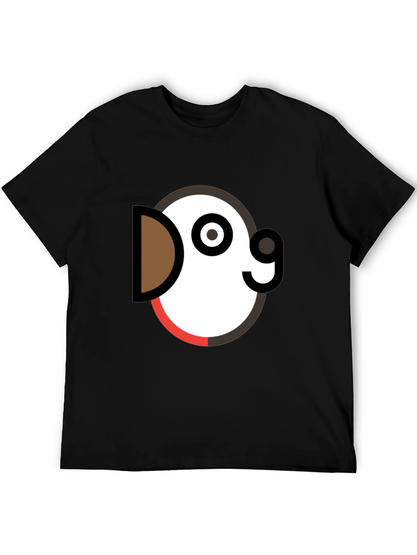 Black Dog Graphic Tee - Black Crew Neck T-Shirt view 5