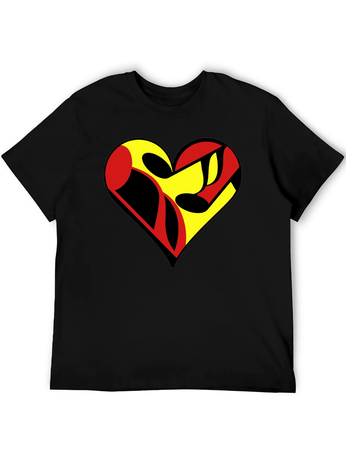 Black Heart Graphic Black T-Shirt view 5