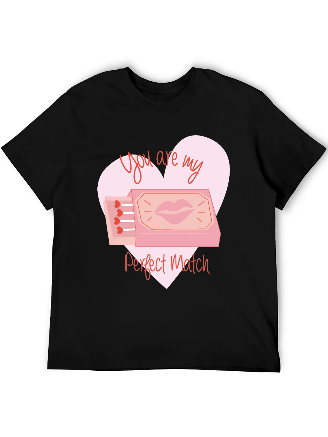 Black Perfect Match Graphic T-Shirt - Valentine's Day view 5