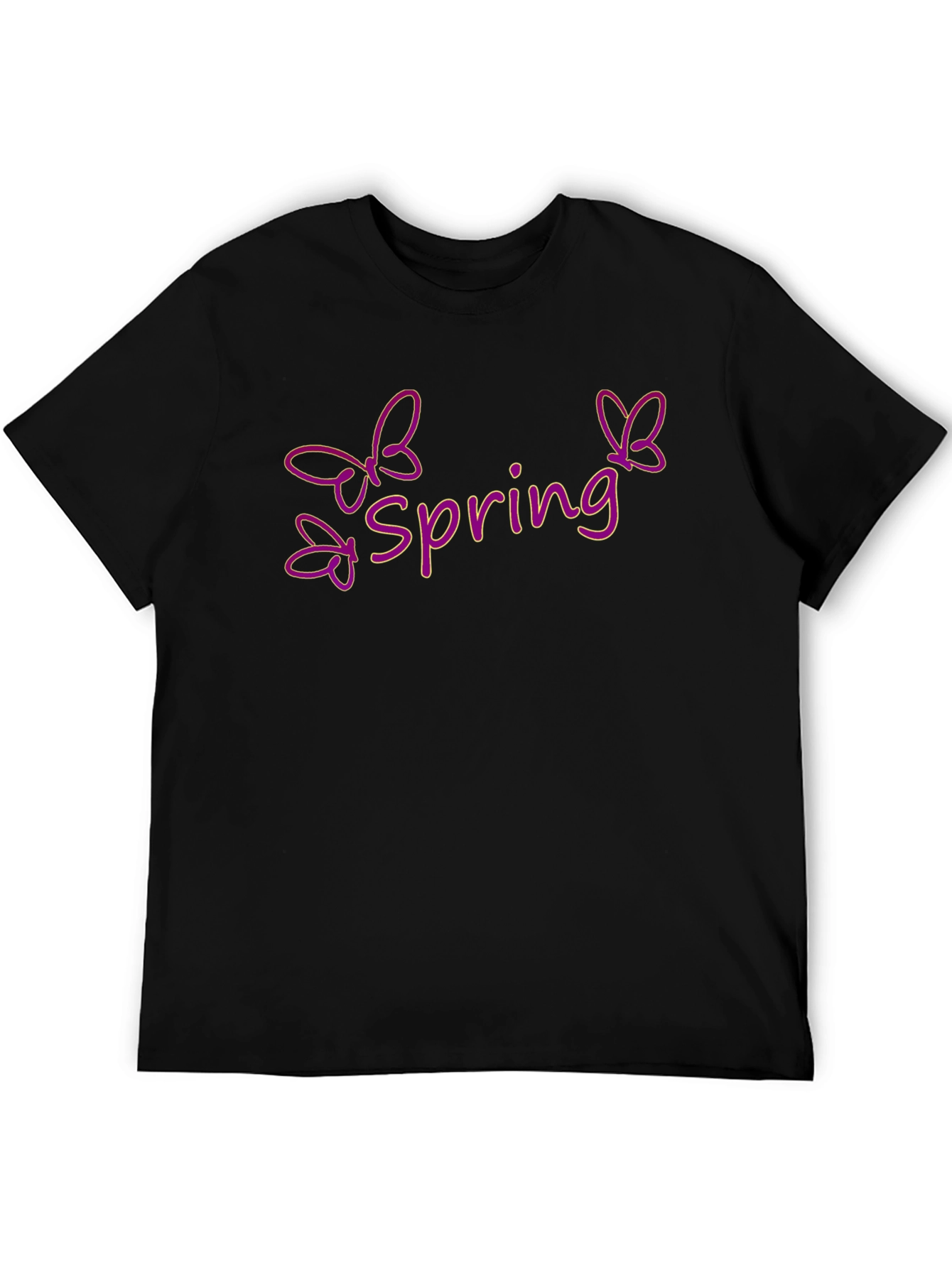 Black Spring Butterfly Graphic Tee - Black view 5