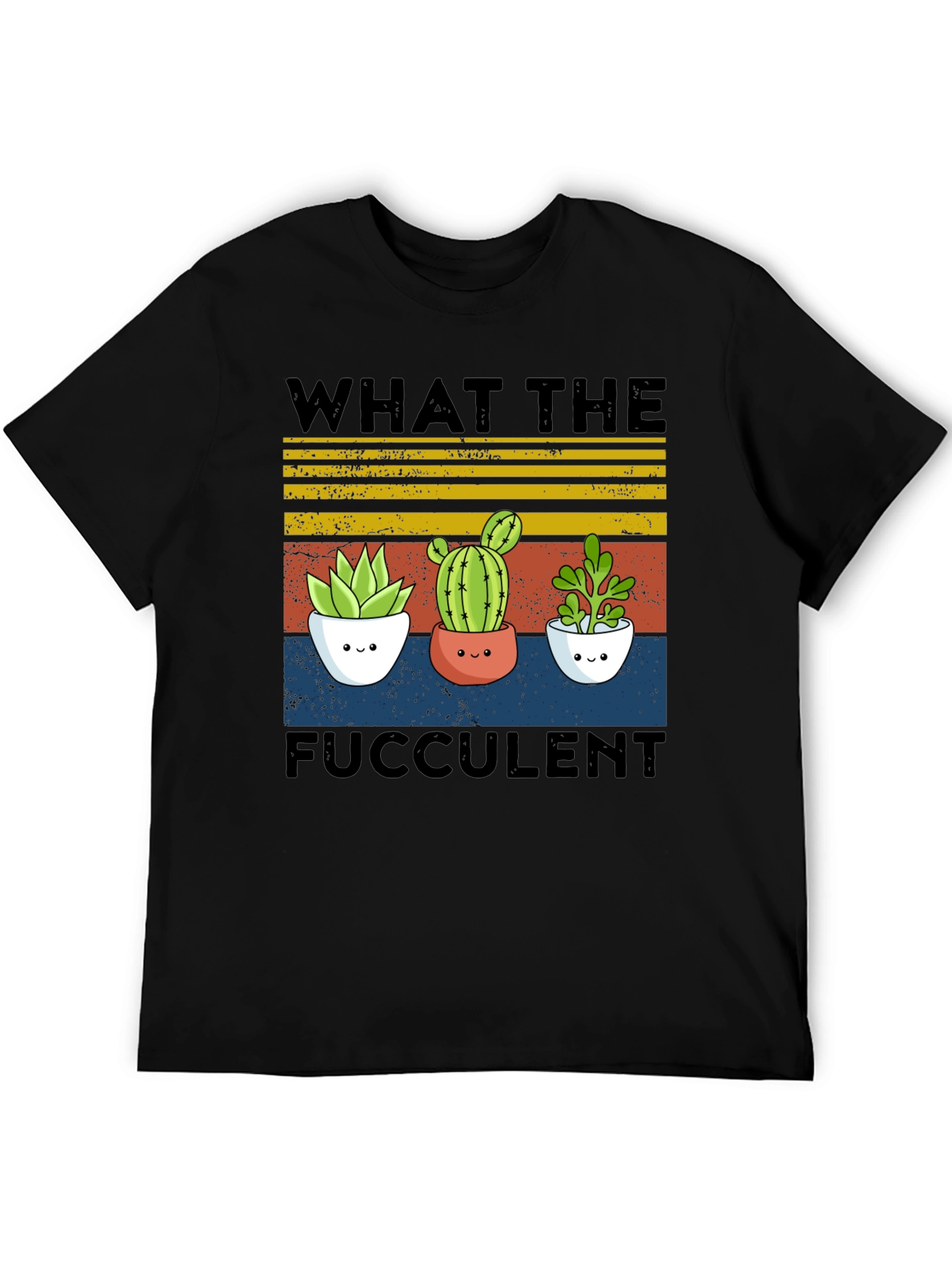 Black Fucculent Tee - Cute Cactus Plant Shirt view 5