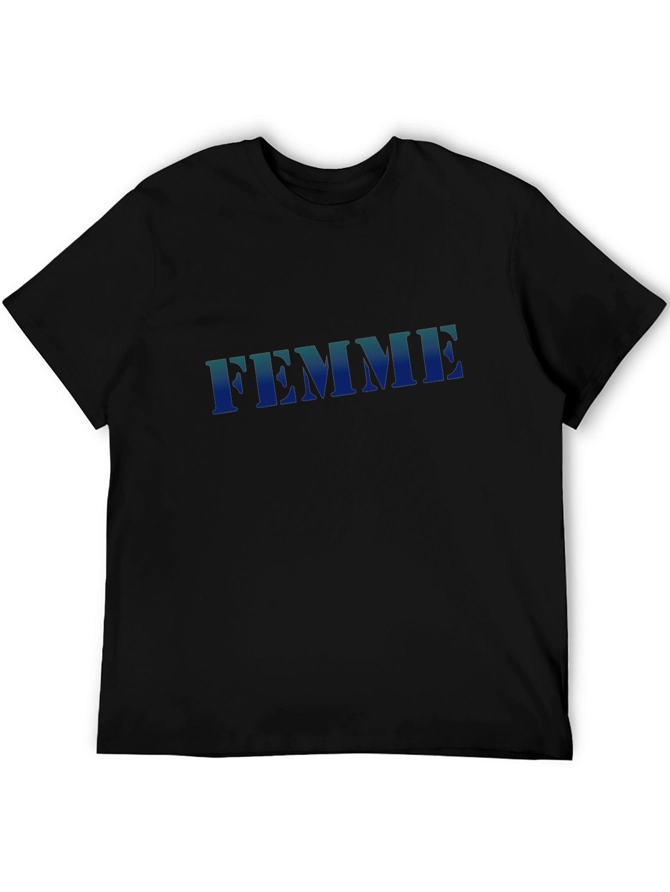 Black Femme Graphic T-Shirt - Trendy Casual Wear view 5