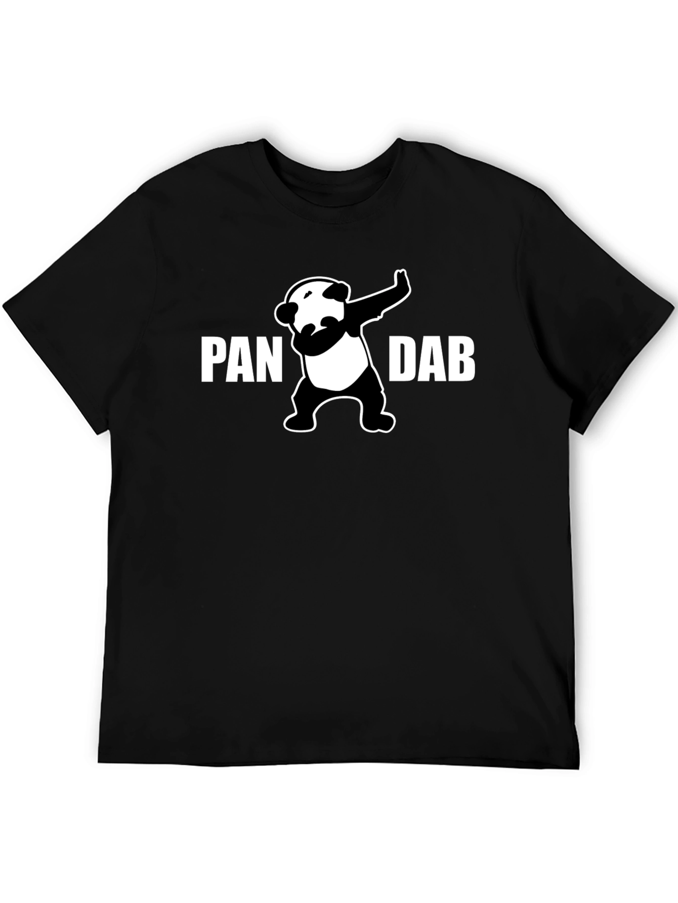 Black Panda Dab Graphic T-Shirt - Black Crew Neck Tee view 5