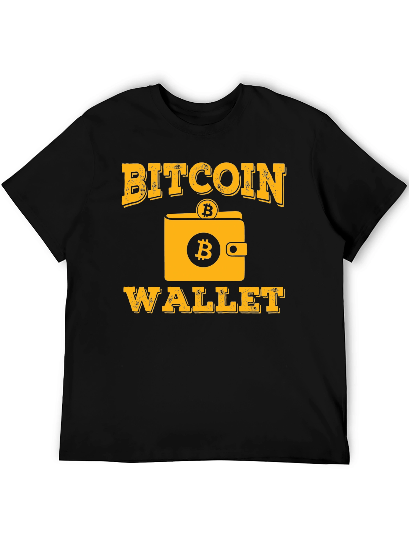 Black Bitcoin Wallet T-Shirt - Crypto Tee view 5
