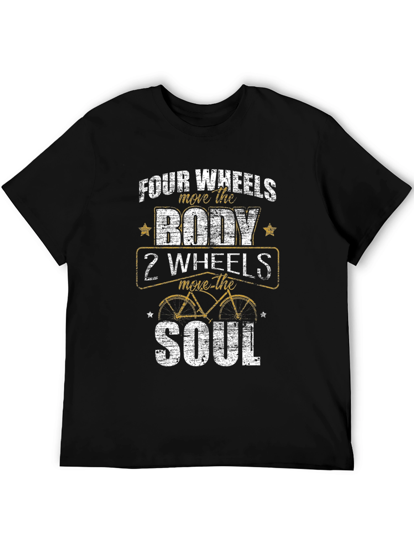 Black Four Wheels Move the Body T-Shirt view 5