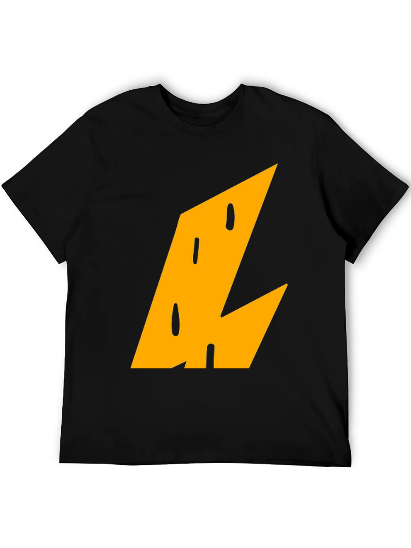 Black Abstract Graphic Print T-Shirt view 5