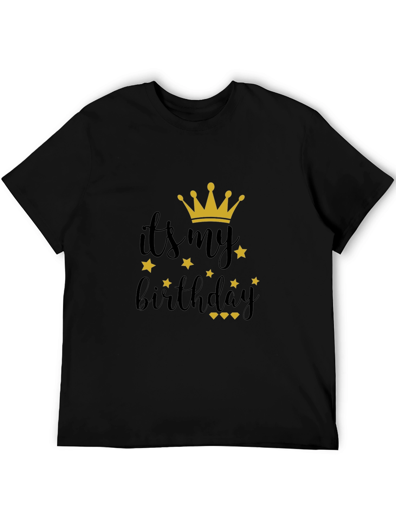 Black Birthday Crown Graphic Tee - It's My Birthday! view 5