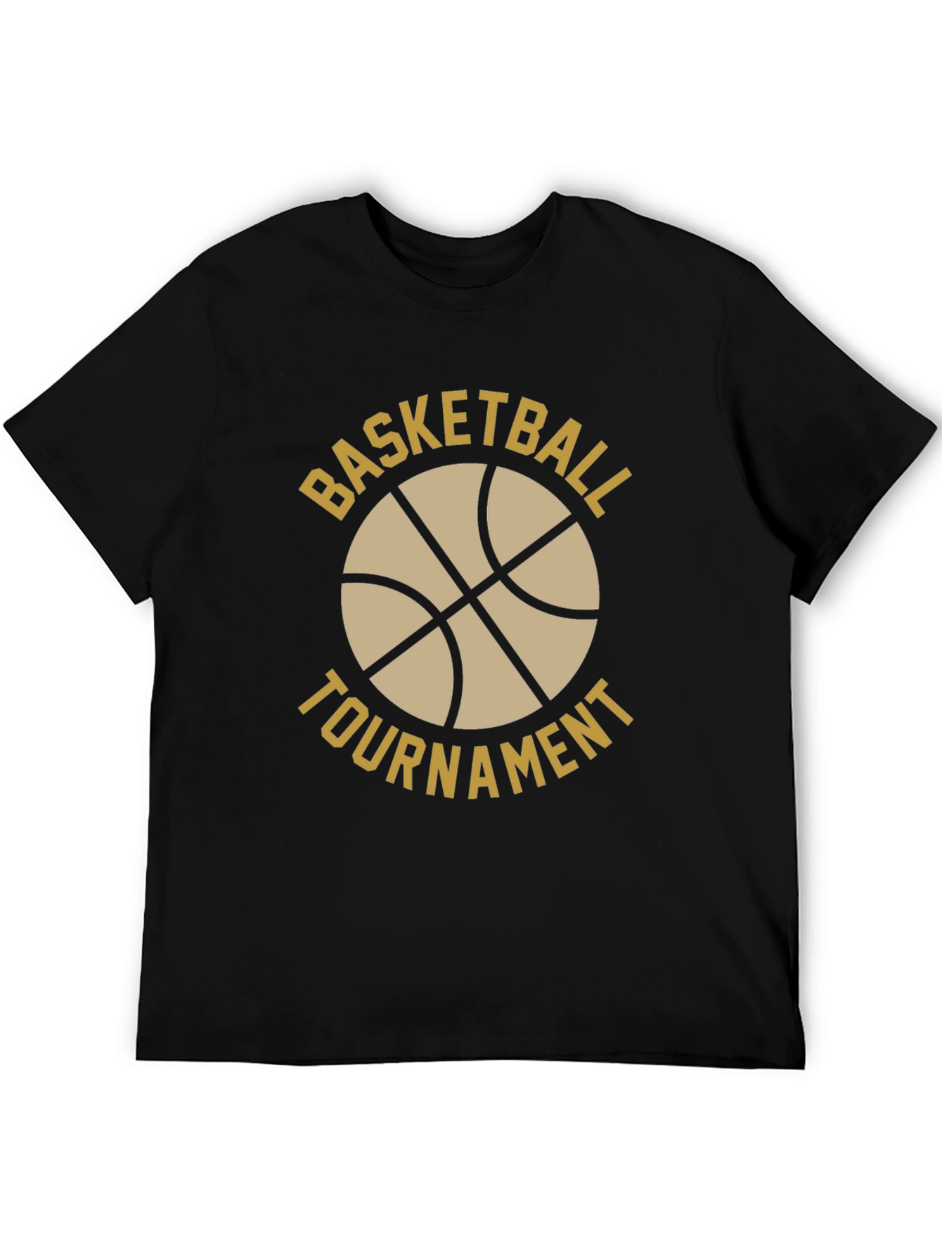 Black Basketball Tournament Black T-Shirt view 5