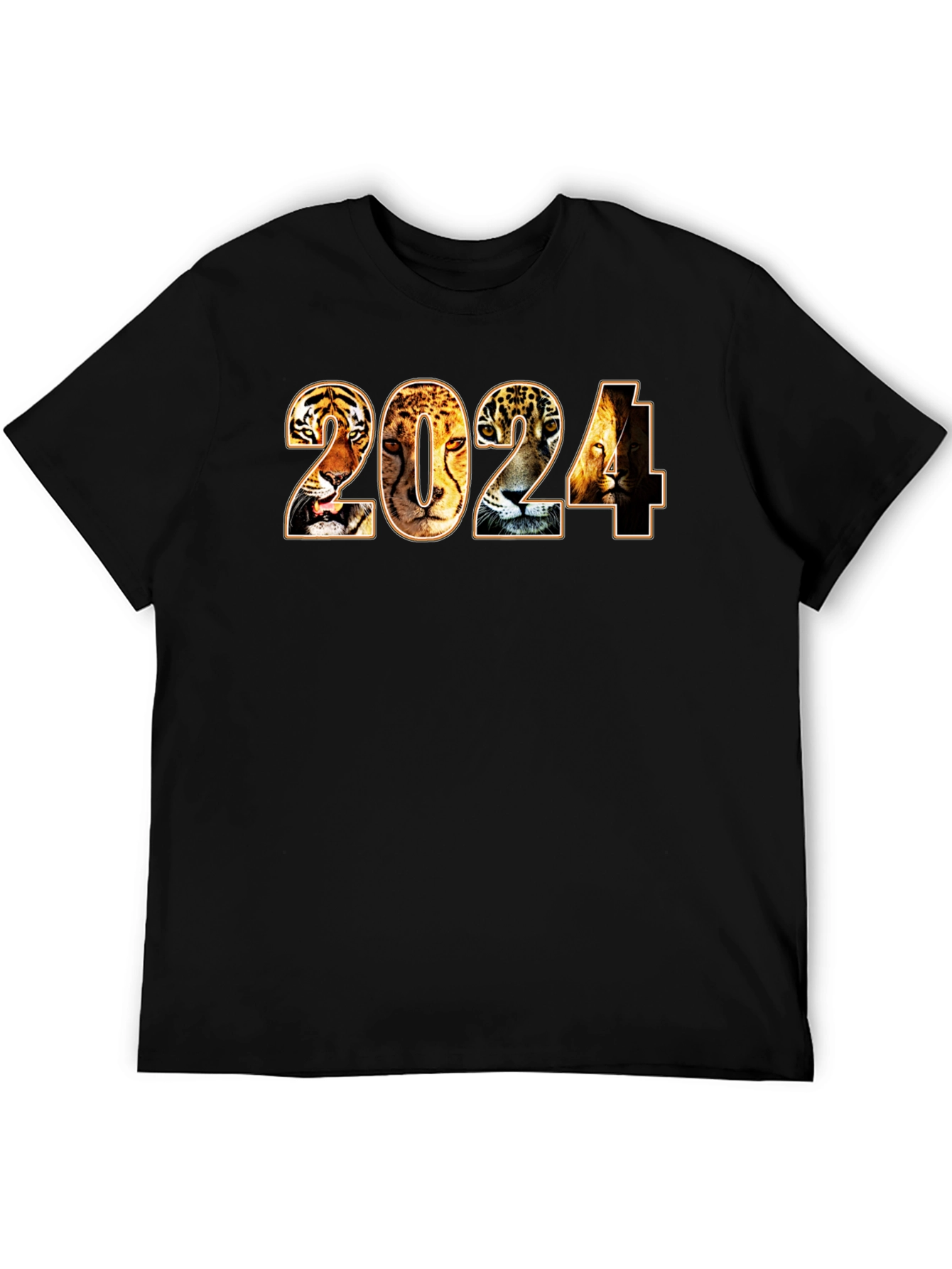 Black 2024 Animal Print T-Shirt view 5