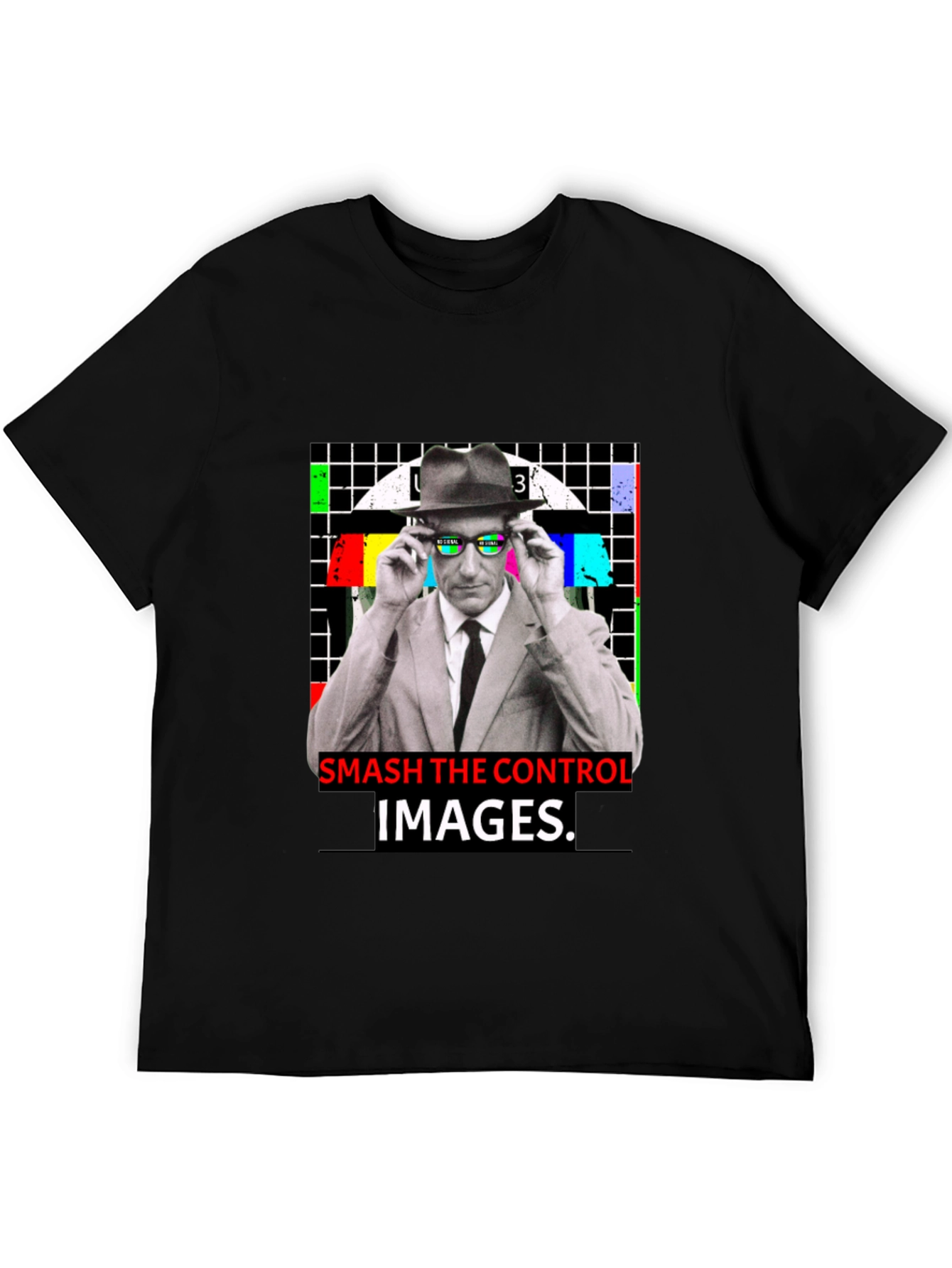 Black Smash The Control Images Graphic T-Shirt view 5