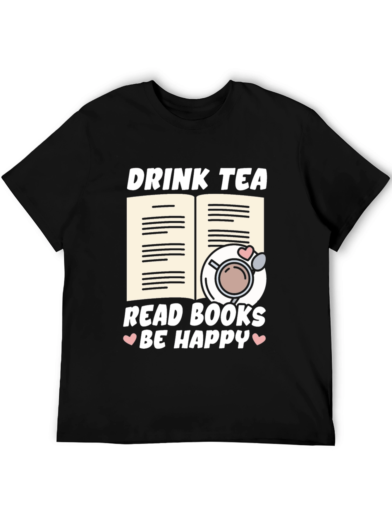 Black Drink Tea Read Books T-Shirt view 5