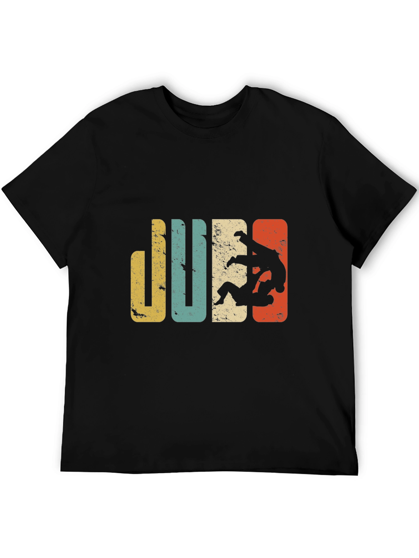 Black Retro Judo T-Shirt | Vintage Style Martial Arts Tee view 5