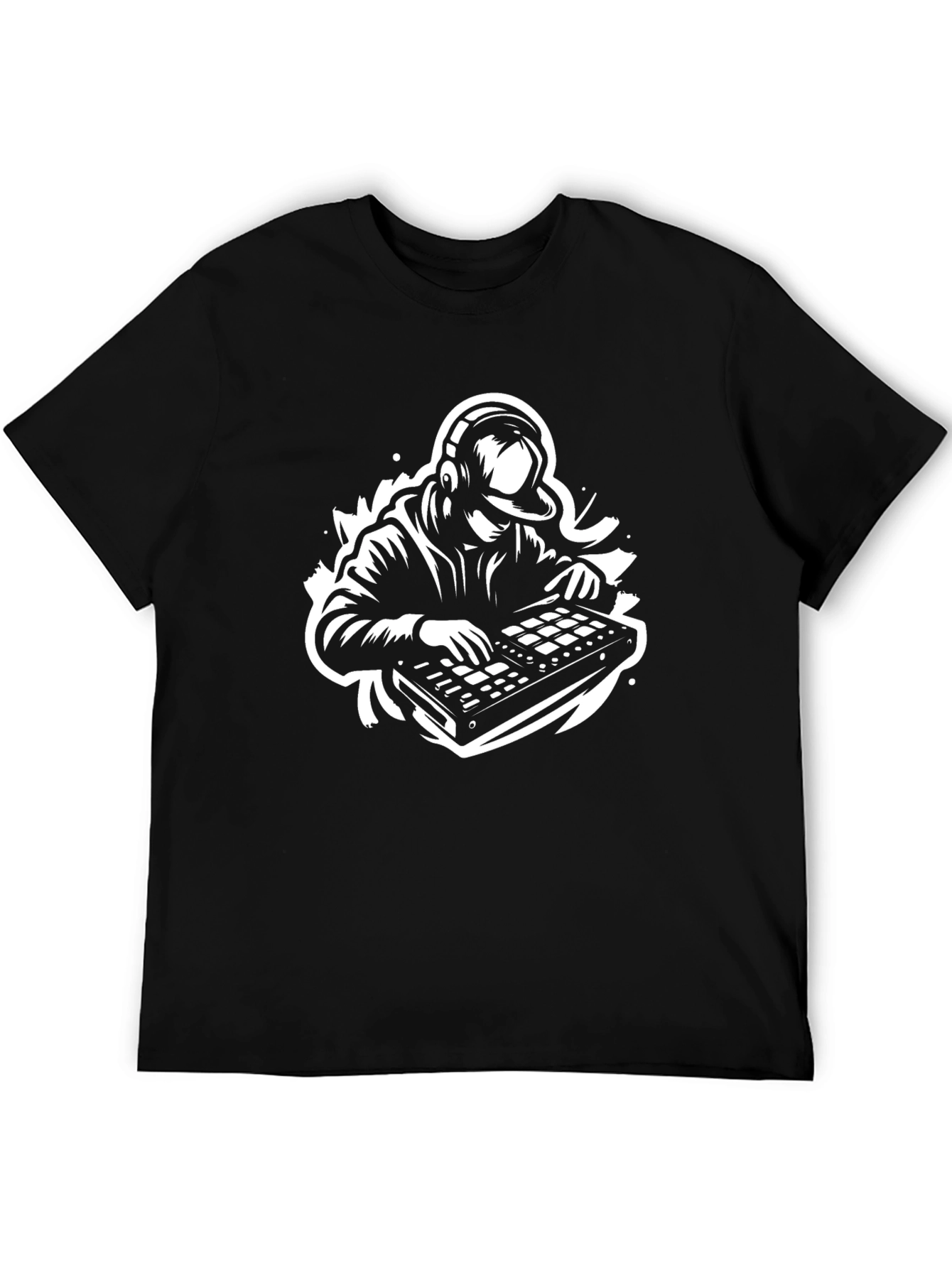 Black DJ Beatmaker Graphic Tee view 5