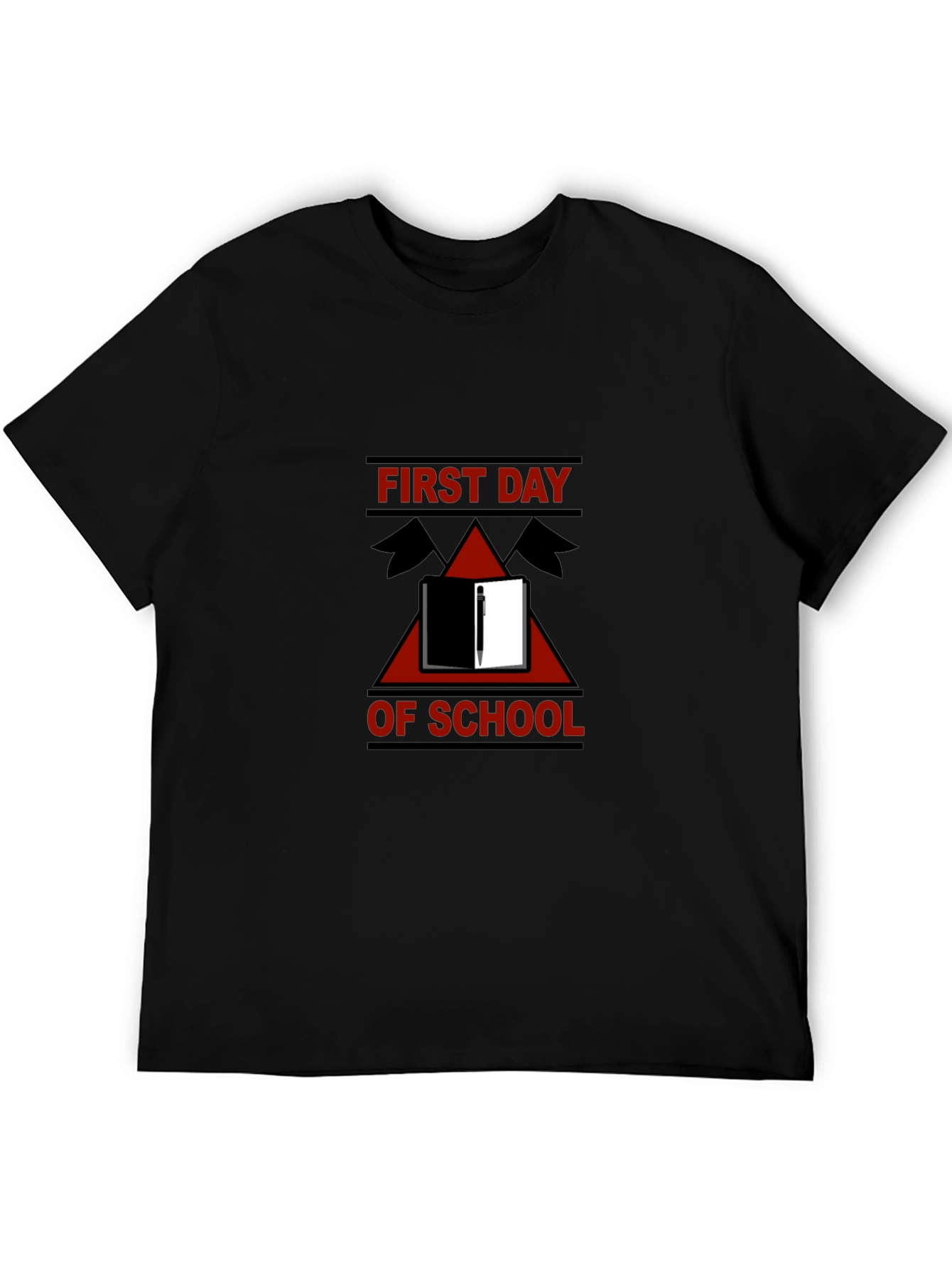Black First Day of School T-Shirt, Back to School Tee view 5