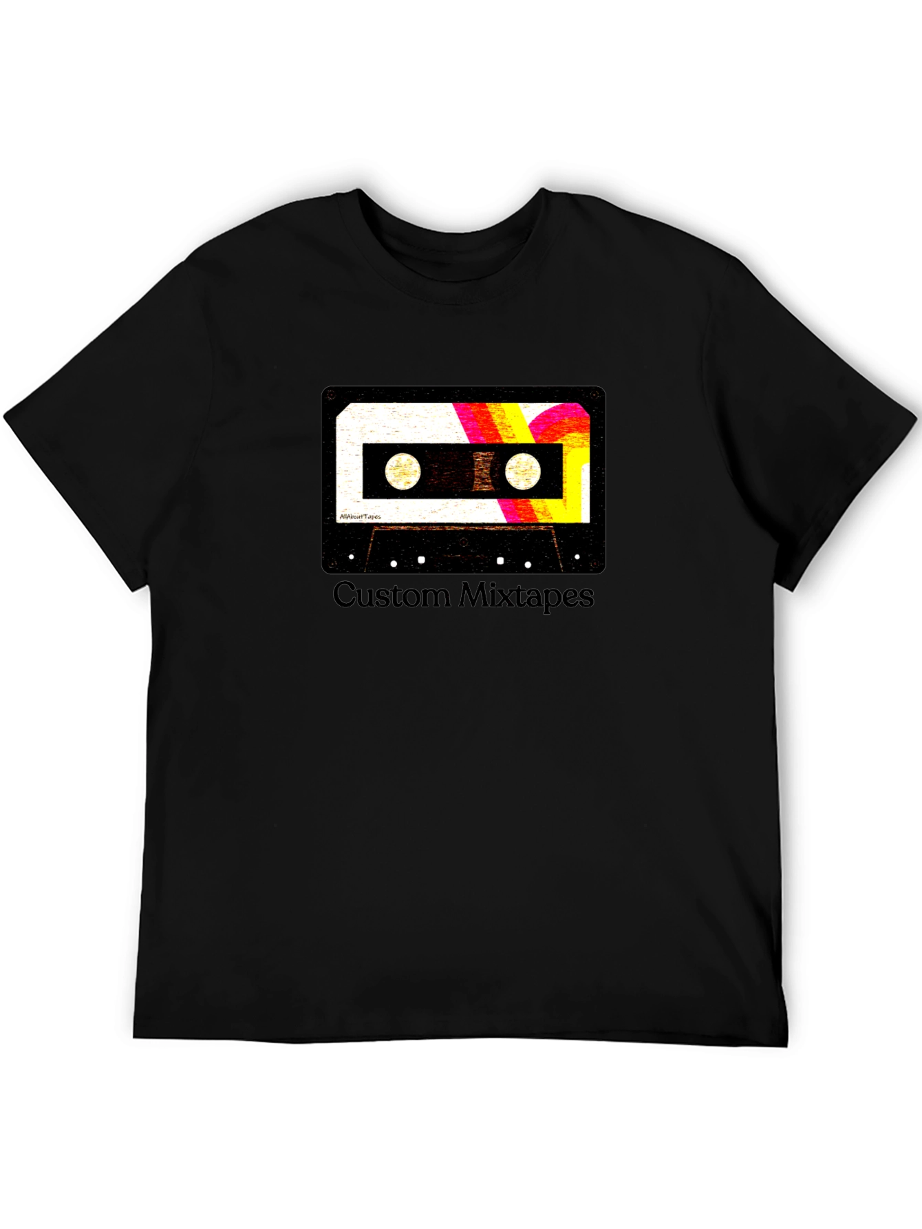 Black Retro Mixtape Graphic Tee - Custom Style view 5
