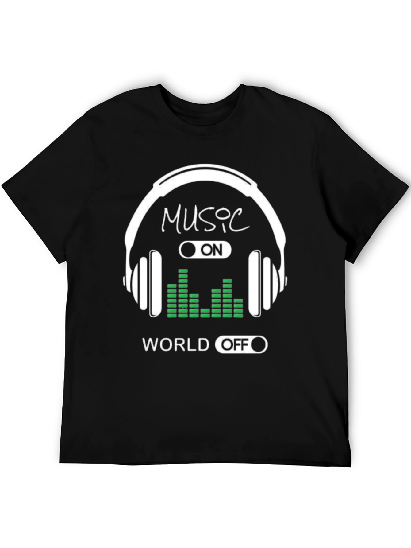 Black Music On World Off Graphic Tee - Black view 5