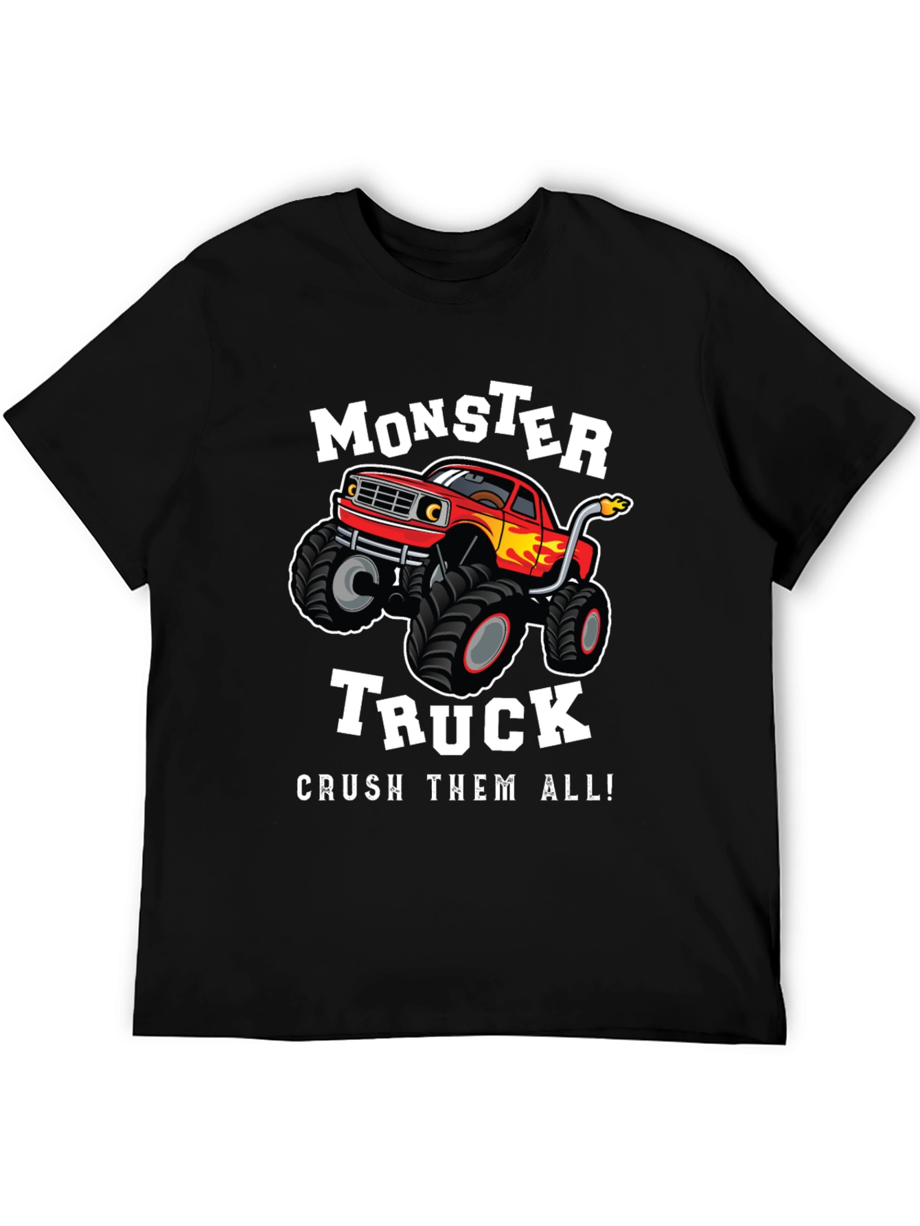 Black Monster Truck Graphic Tee - Crush Them All! view 5