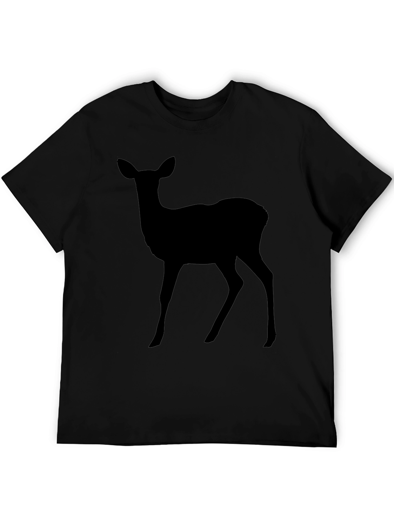 Black Deer Silhouette T-Shirt - Classic Style view 5