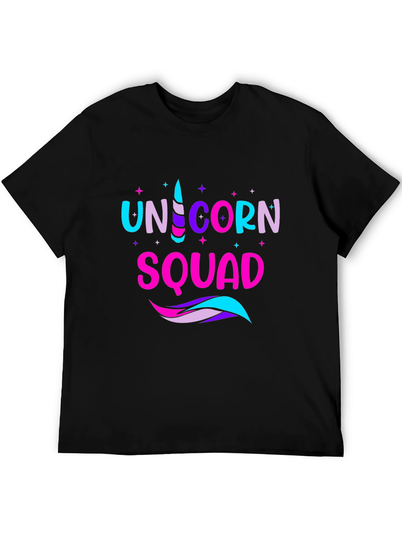 Black Unicorn Squad T-Shirt - Fun Graphic Tee view 5