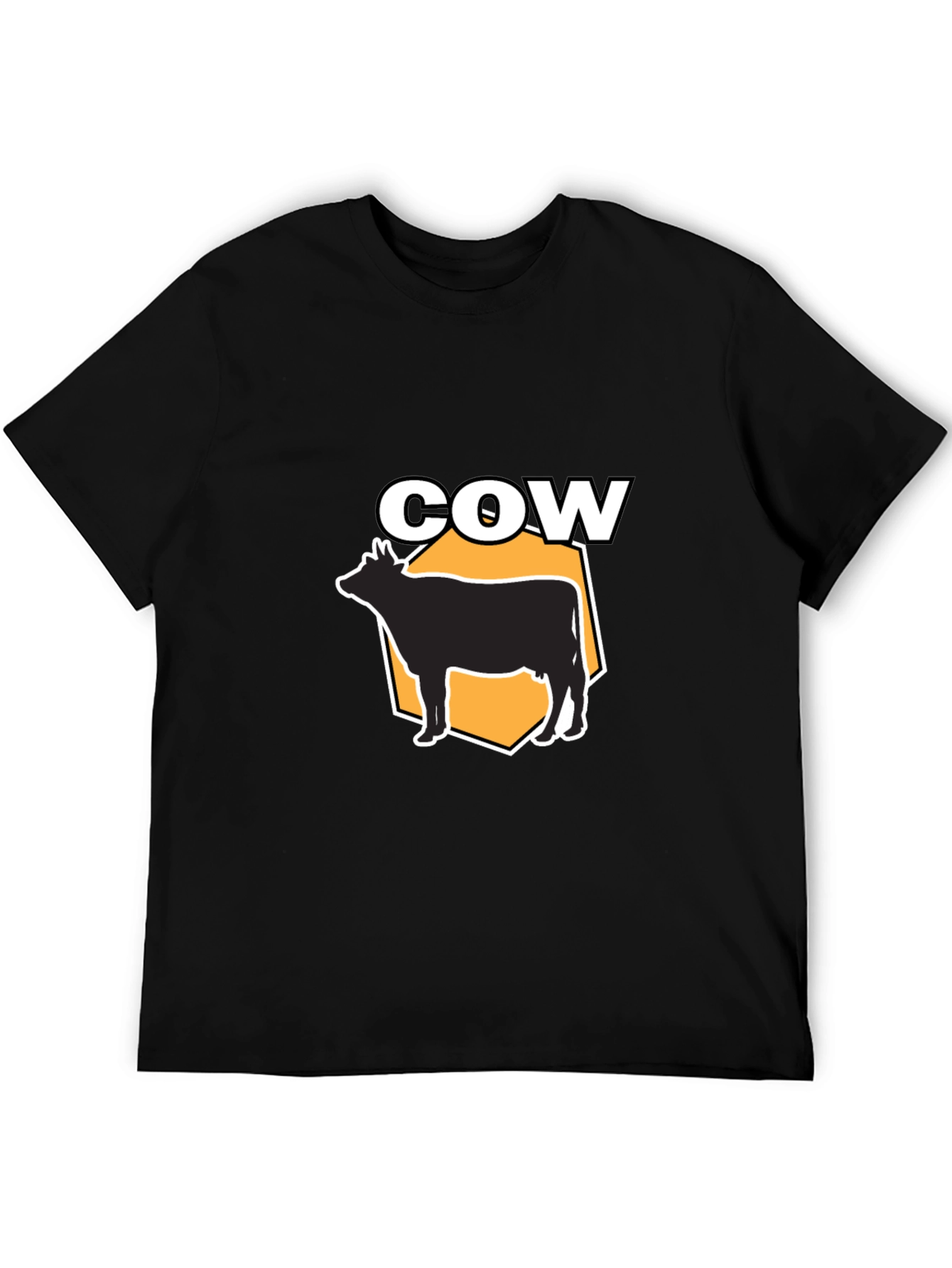 Black Cow Graphic Print Black Tee view 5