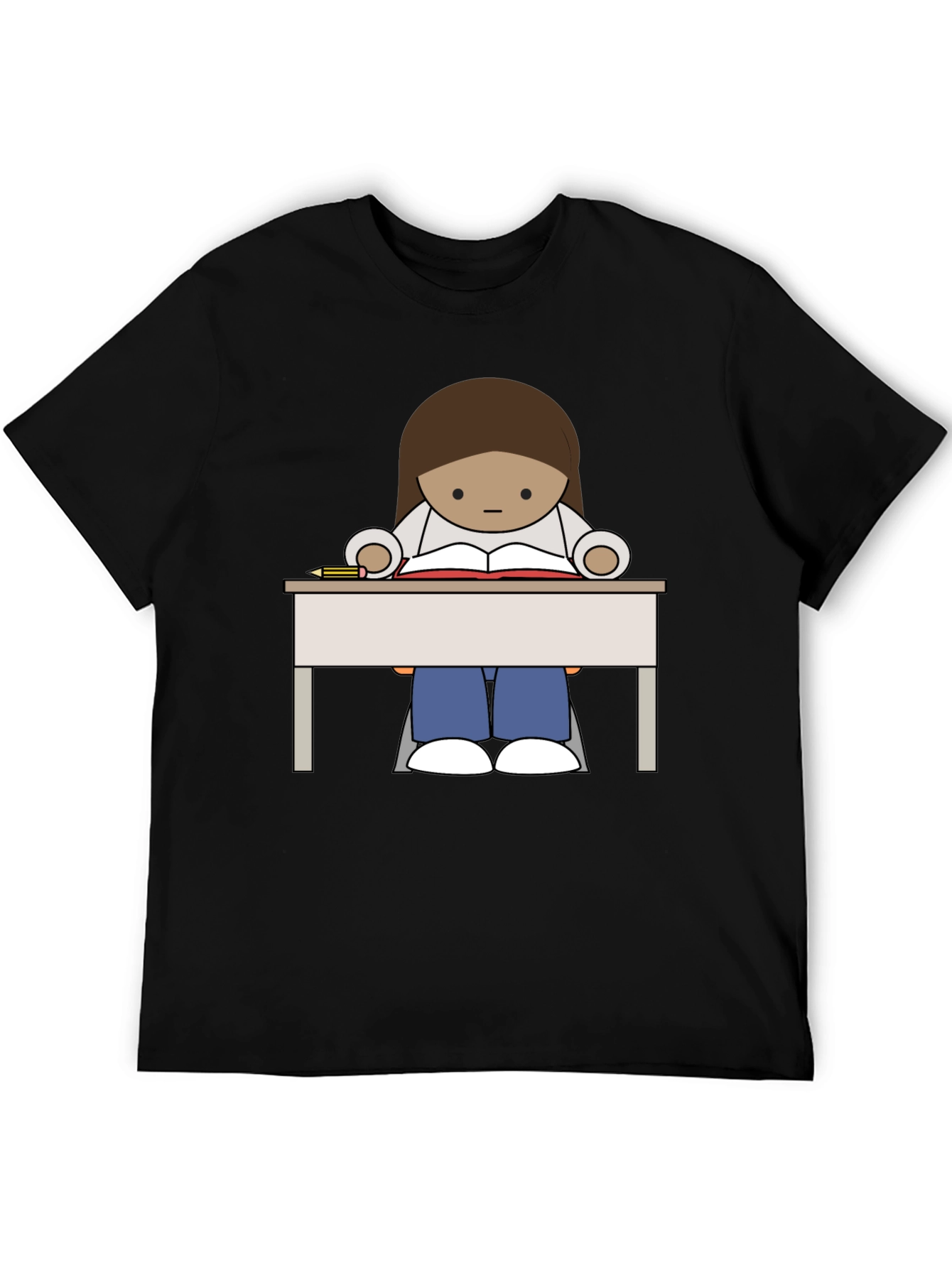 Studious Cartoon Graphic Tee - 5