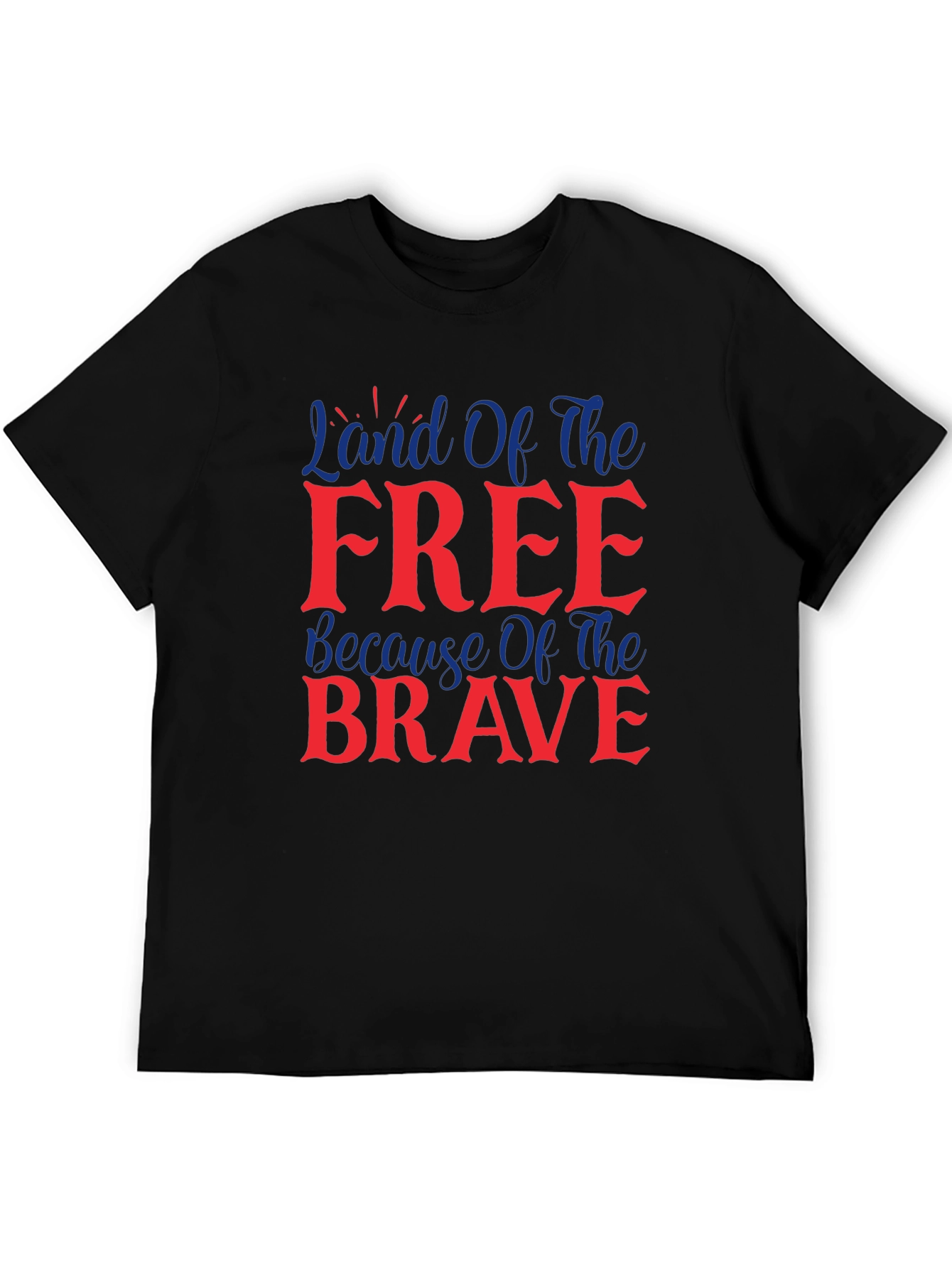 Black Land of the Free Graphic T-Shirt view 5
