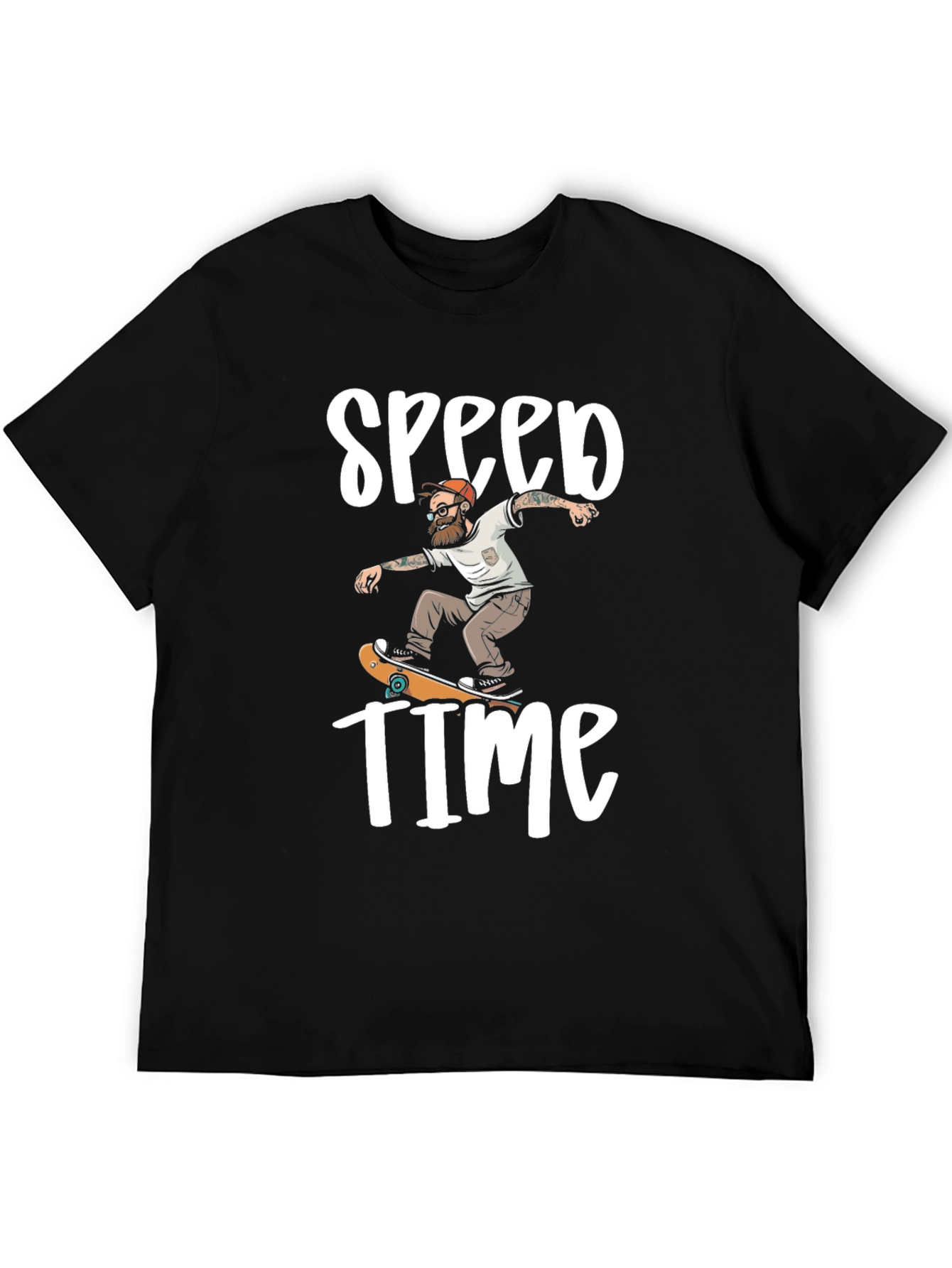 Black Speed Time Skater Graphic Tee view 5