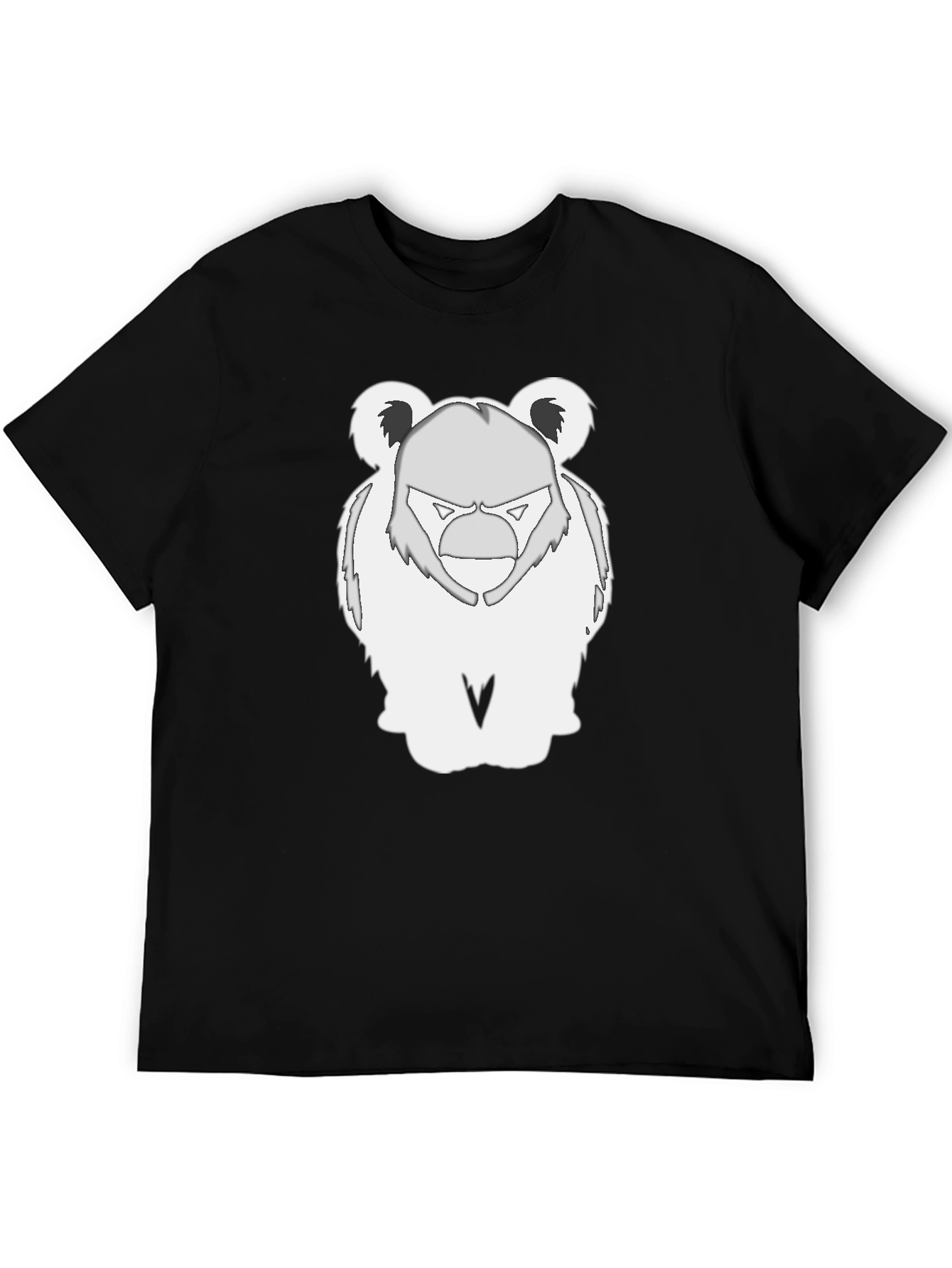 Black Bear Graphic Tee - Black Cotton Blend T-Shirt view 5