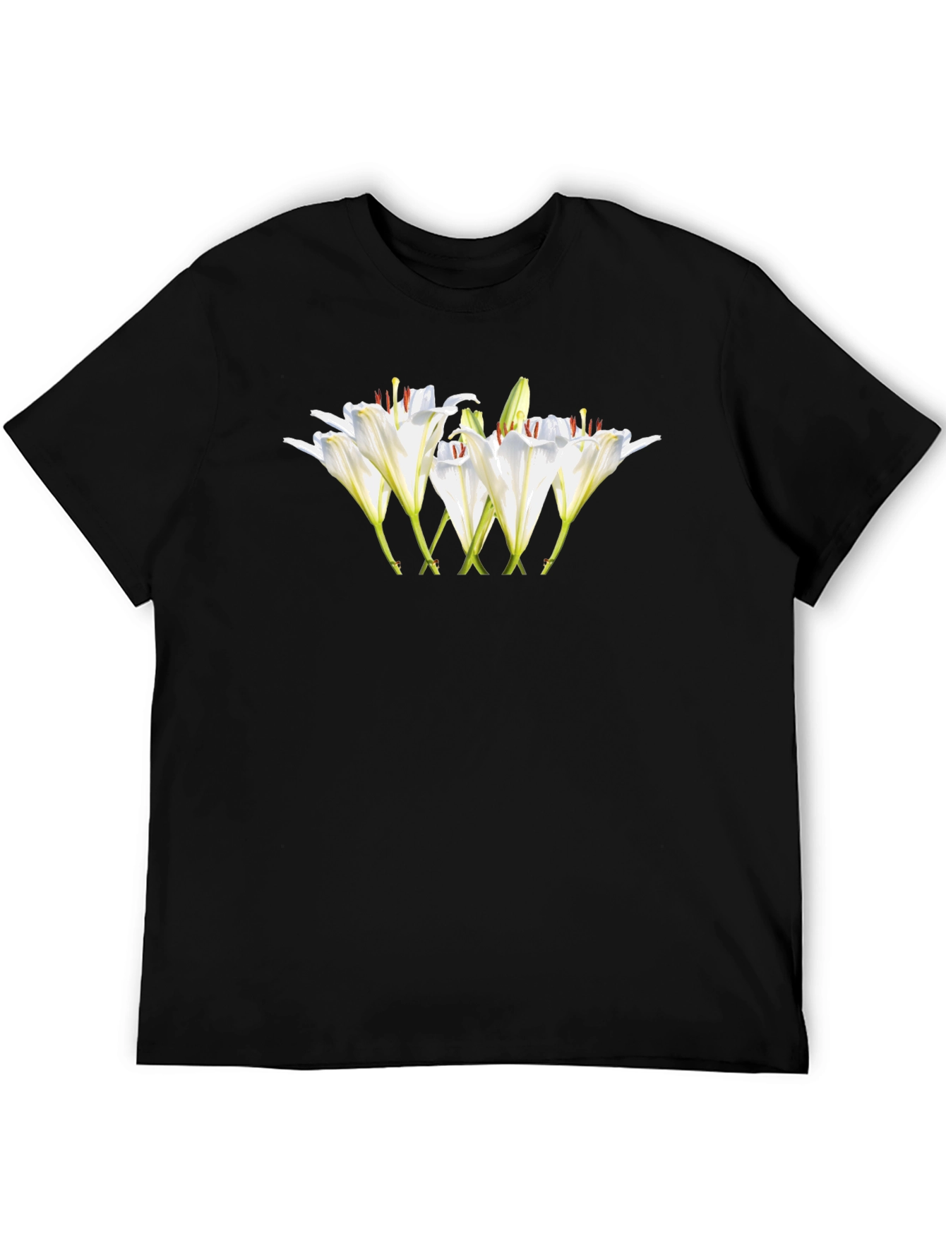 Black Lily Graphic Tee - Classic Black T-Shirt view 5