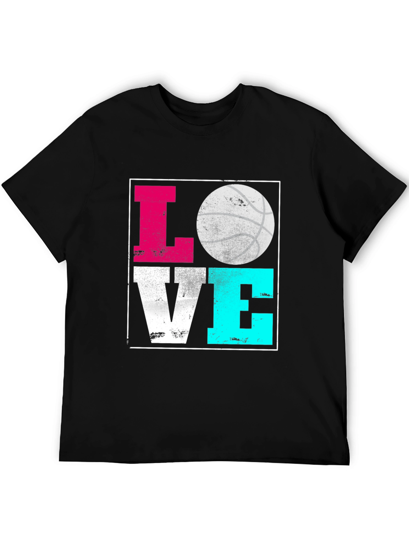 Black Basketball Love Graphic T-Shirt view 5